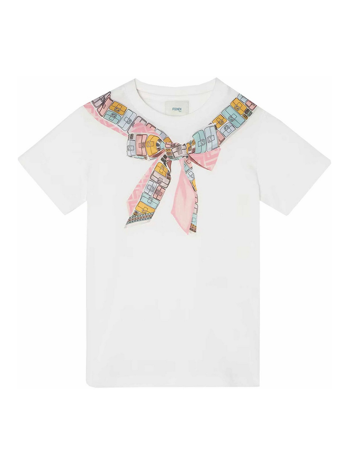 Fendi Jr T-Shirt - White - Girls|JFI3917AJF0TU9 | thebs.com