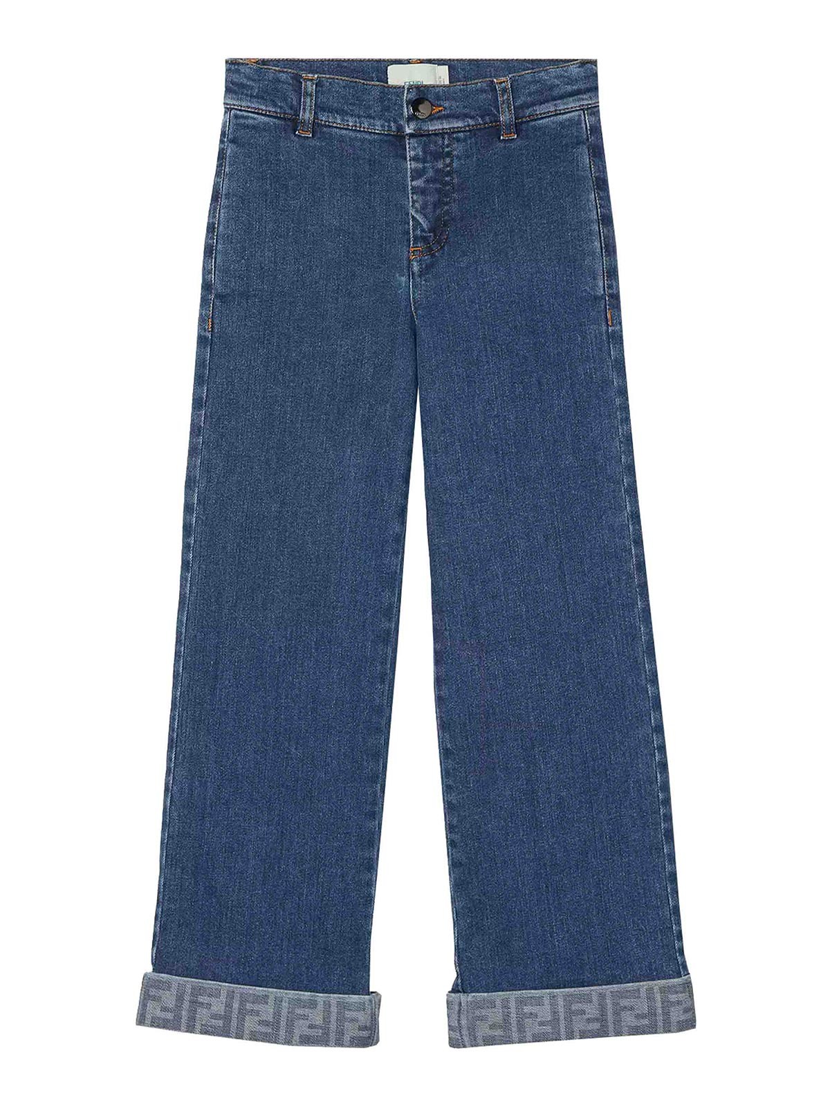 Fendi Jr Kids' Patalone Denim In Blue