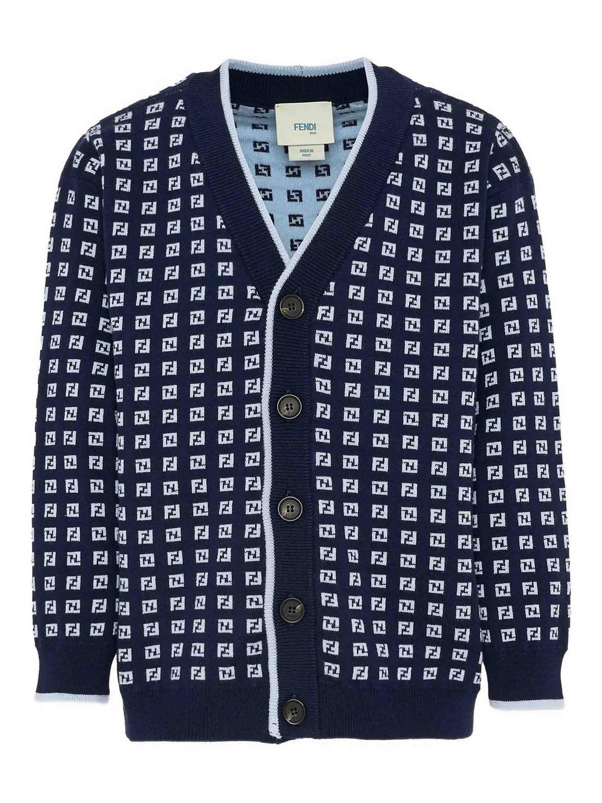 Fendi Jr Kids' Cardigan Micro In Blue