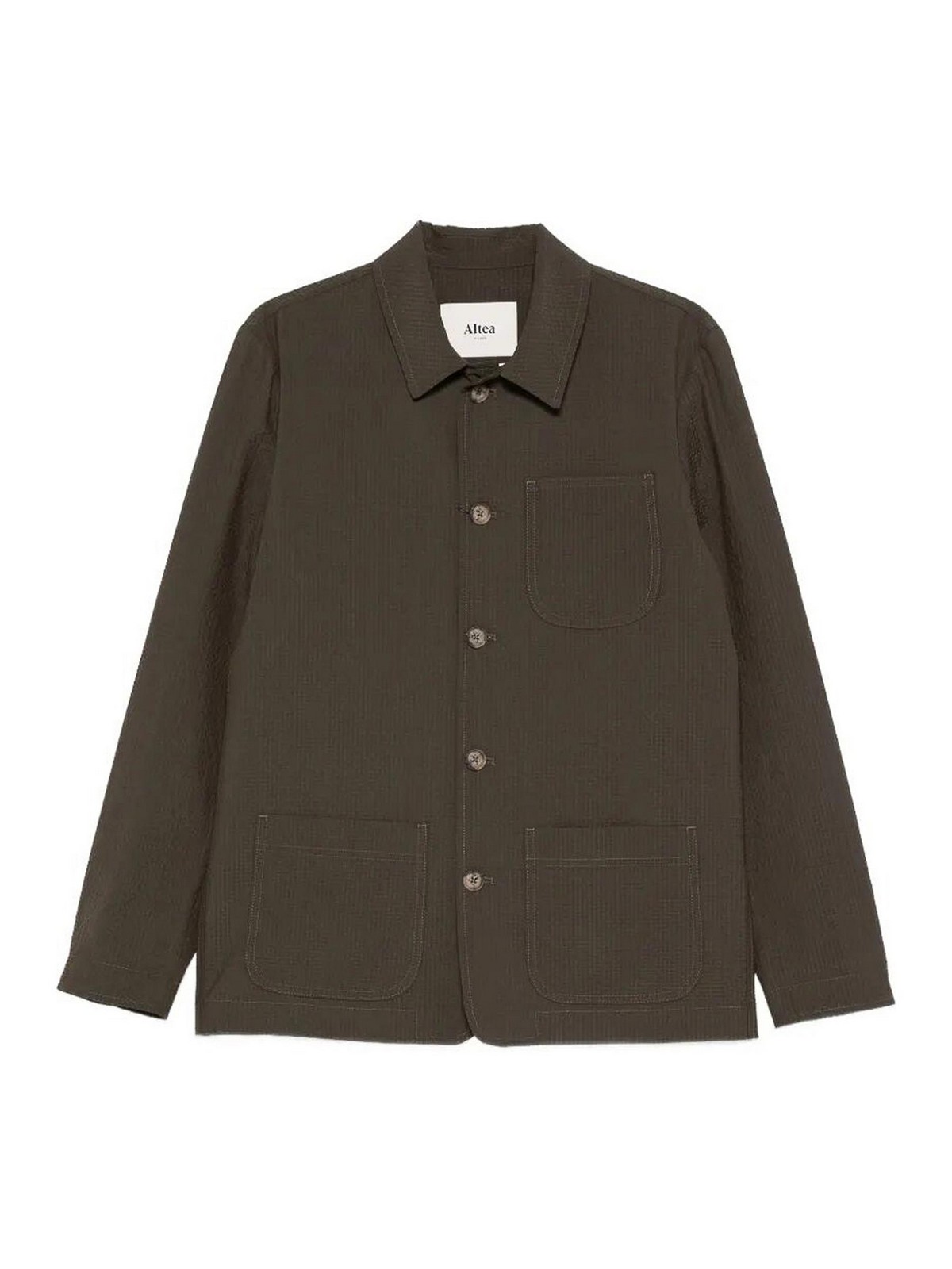 Altea `constantin Seersucker` Jacket In Green