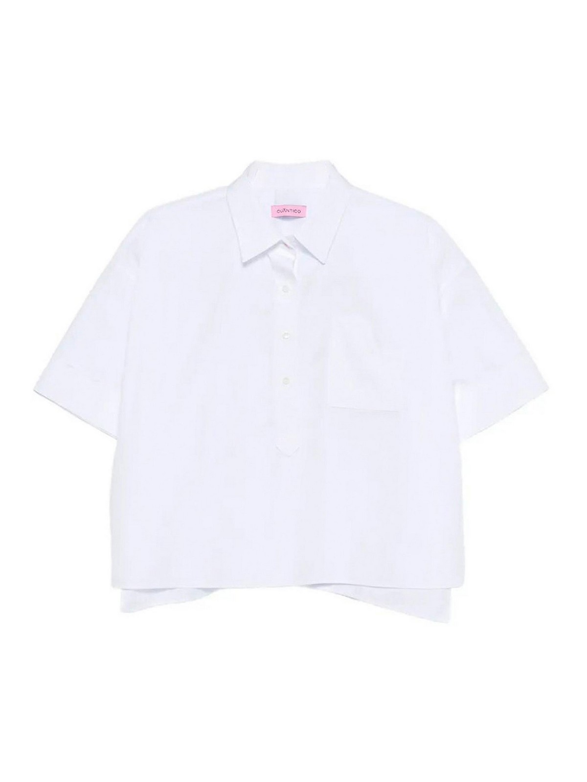 Cuantico Shirt With Polo Neck In White