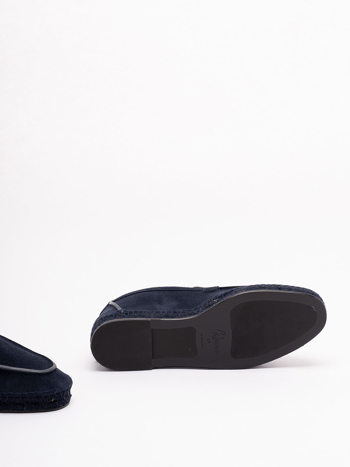 Castaã±er Leather Espadrilles In Blue