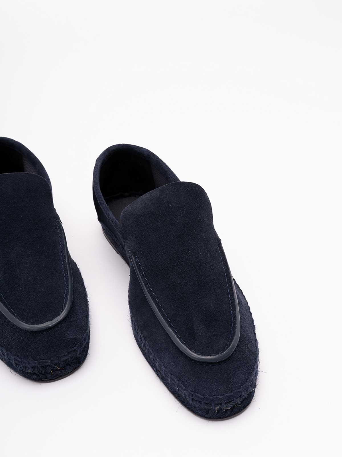 Castaã±er Leather Espadrilles In Blue