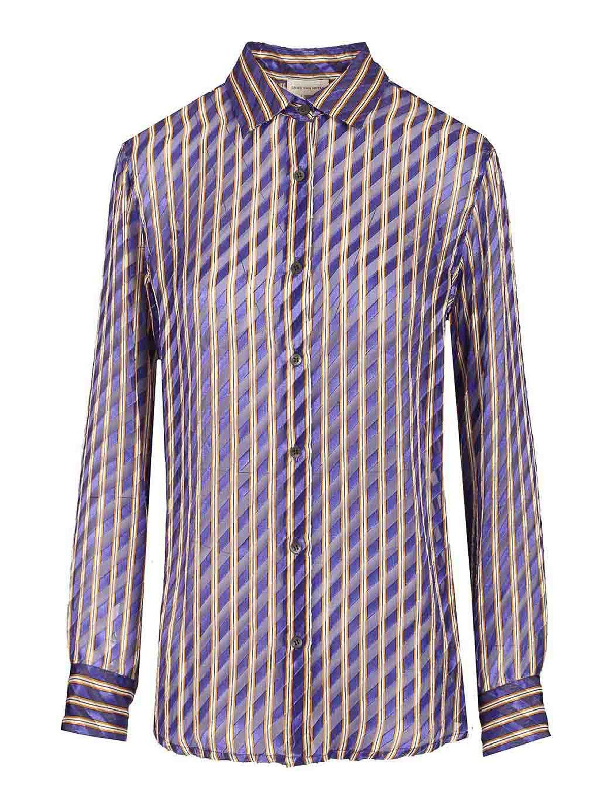 Camicia in raso Dvor a righe