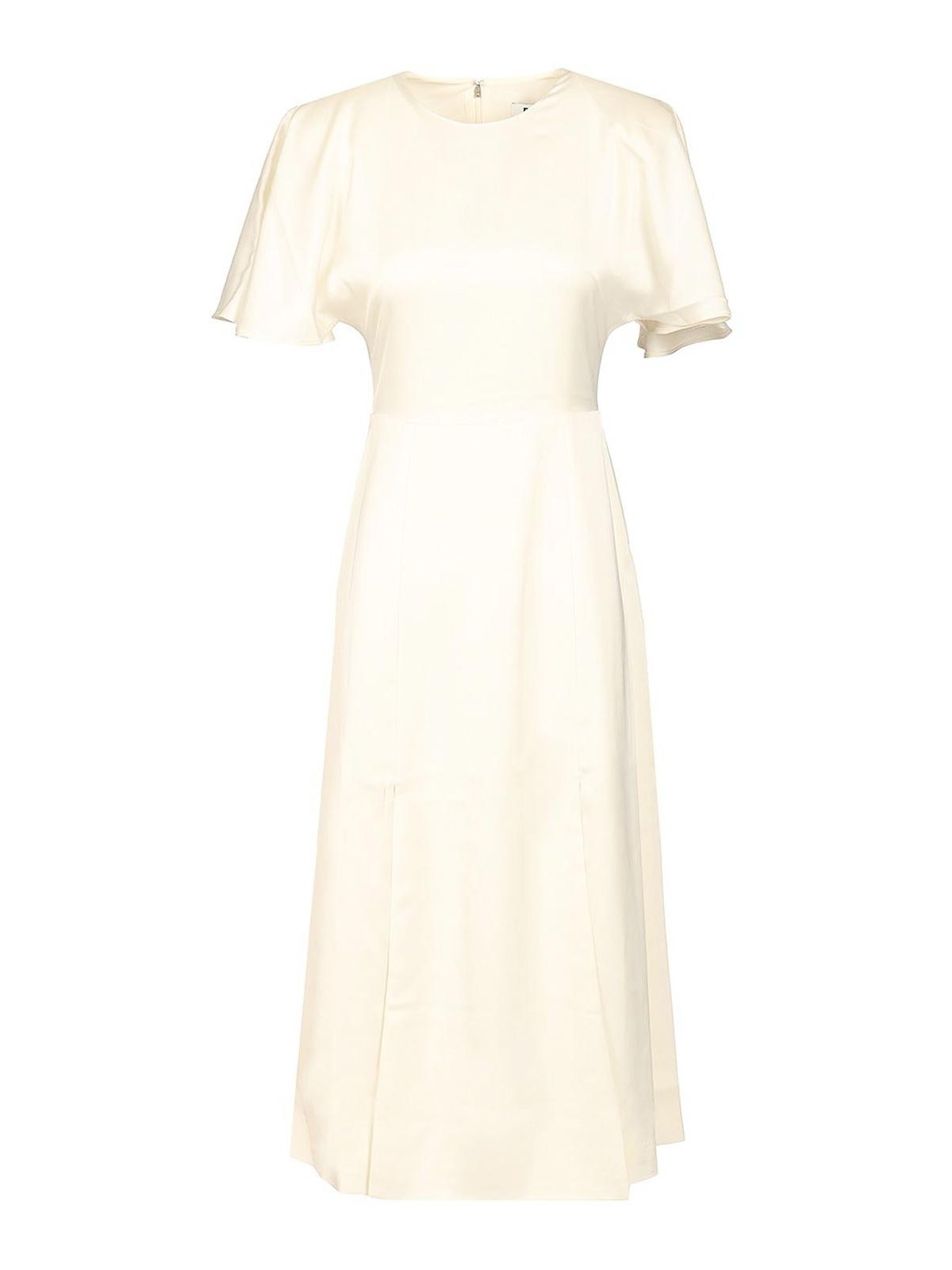 Vestito midi in raso lucido