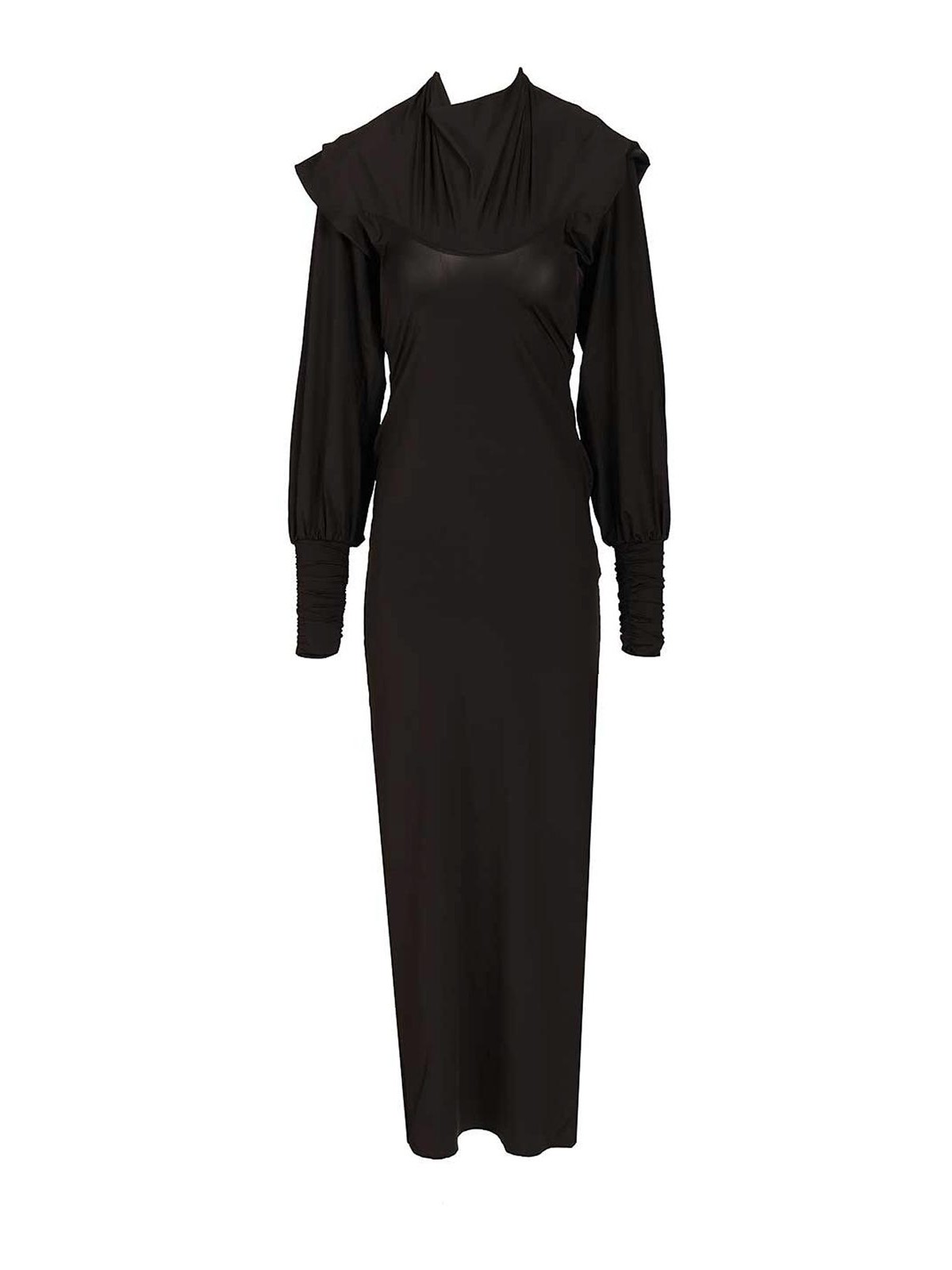Vestito attillato con cappuccio