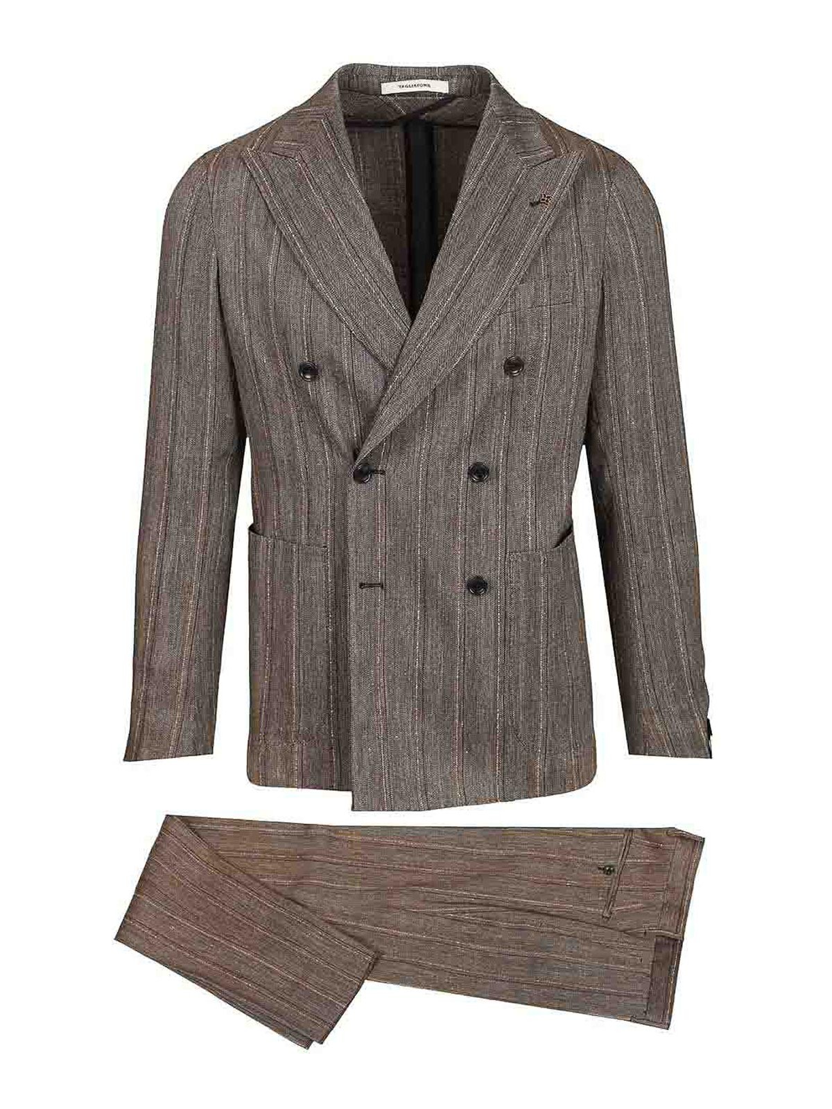 Vestito Monecarlo Doppiopetto In Misto Lino