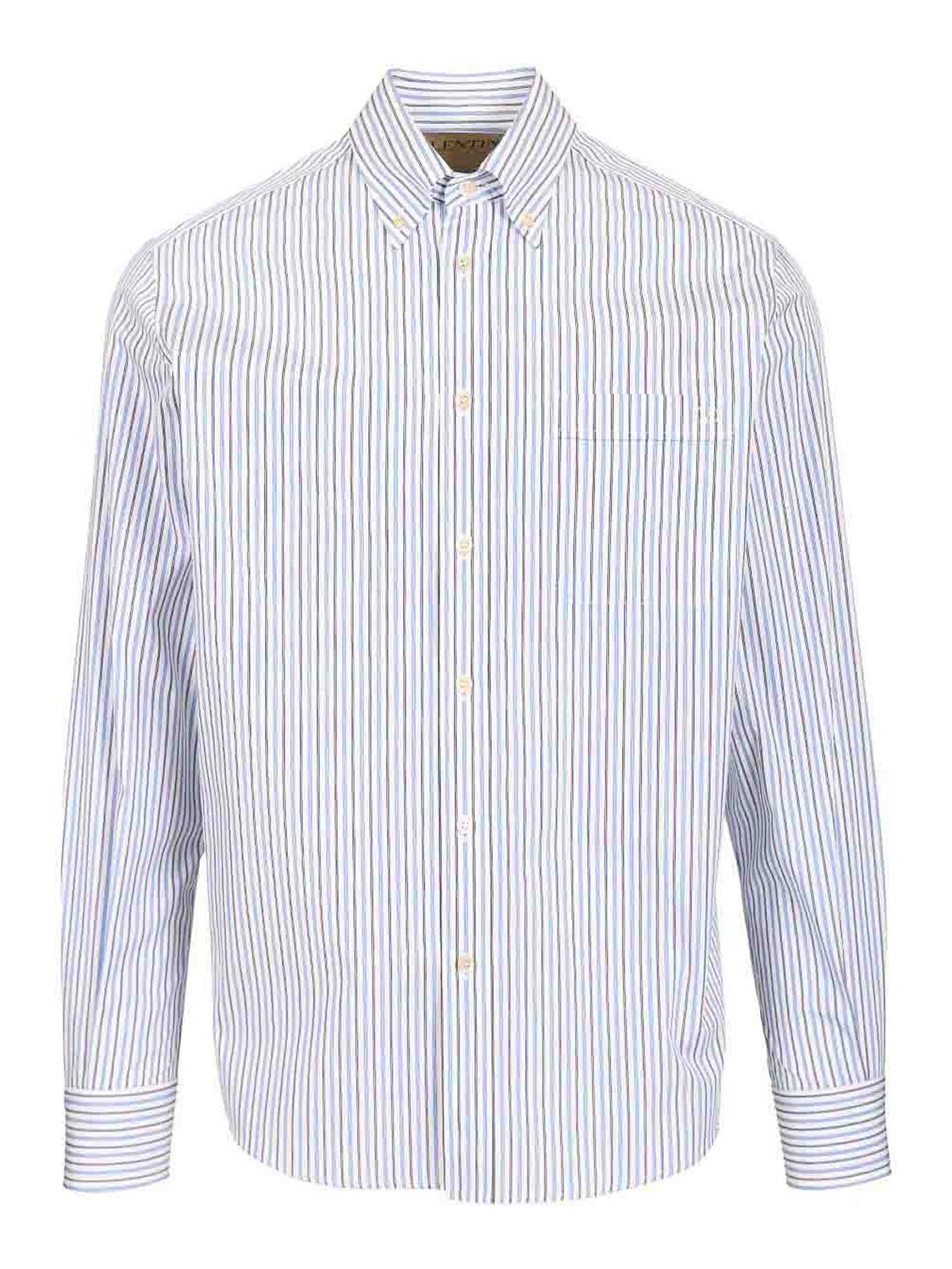 Camicia button-down in cotone a righe