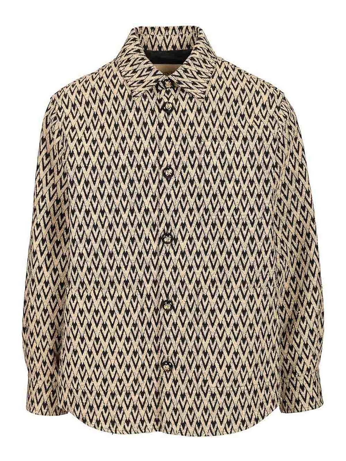Giacca Toute La V in misto cotone jacquard