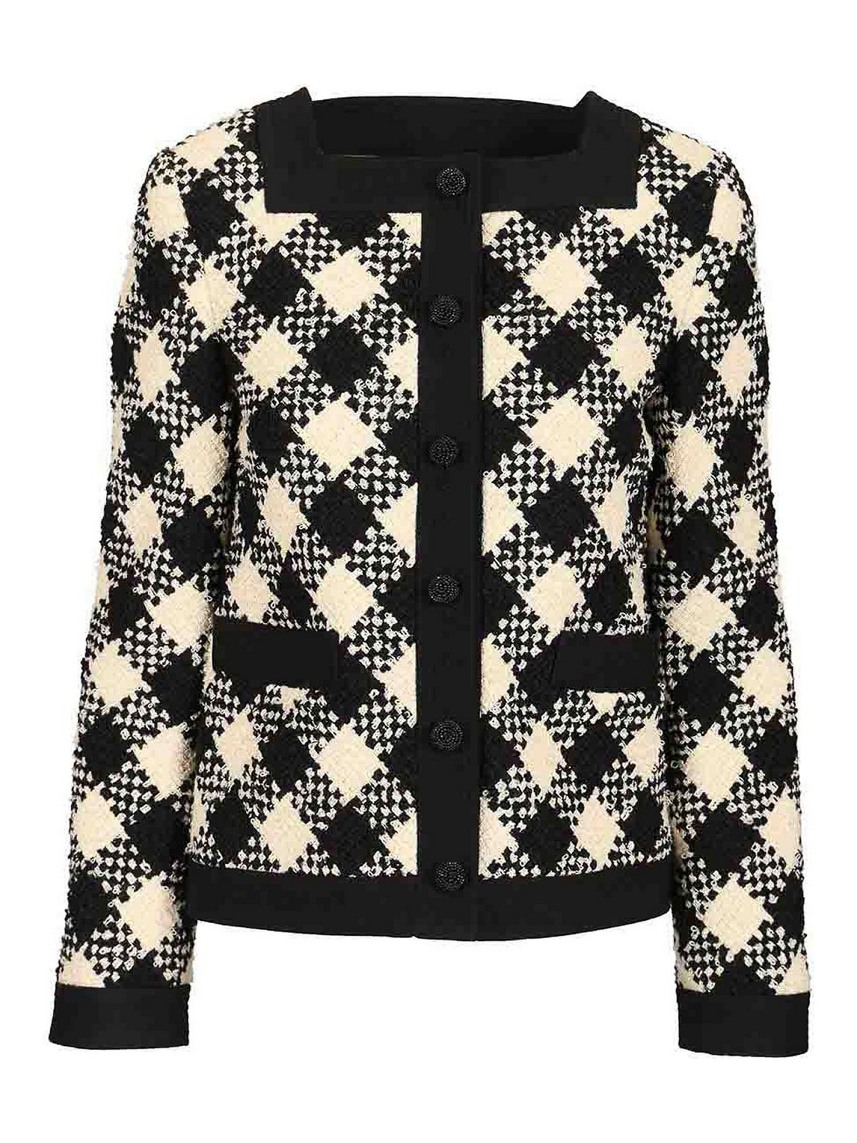 Valentino Garavani Giacca in tweed boucl a quadri Damier