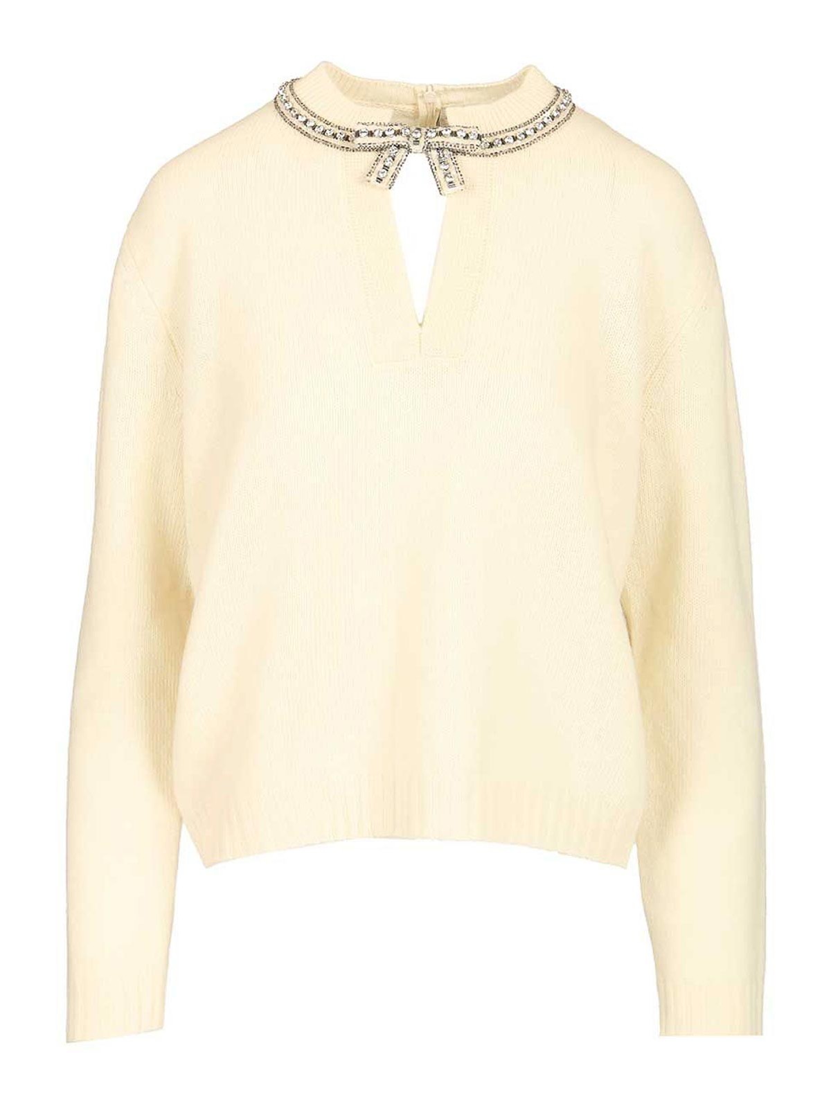 Maglia In Lana Vergine Con Ricamo