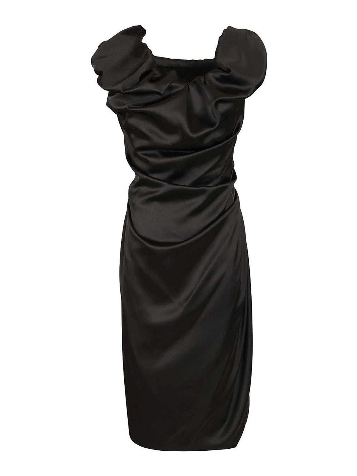 Vestito Ginnie in raso ambrato