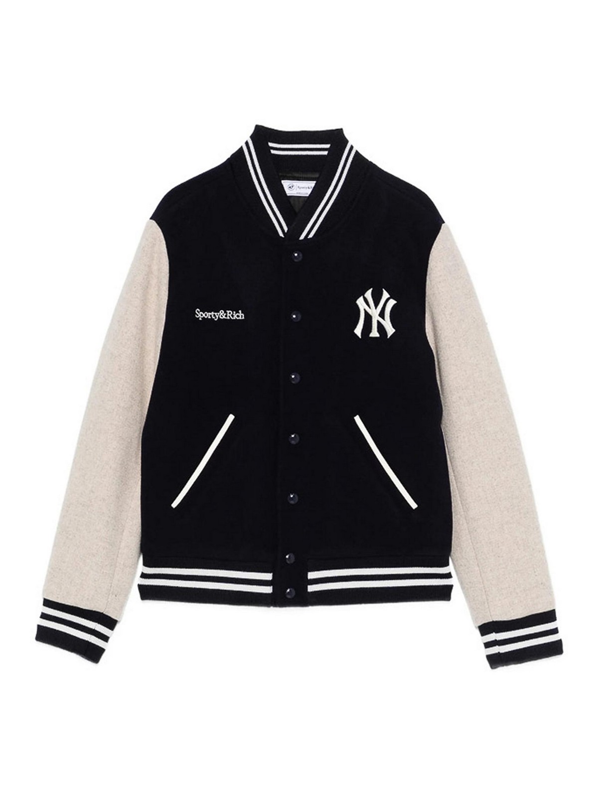 Sporty & Rich Logo Striped Jacket
