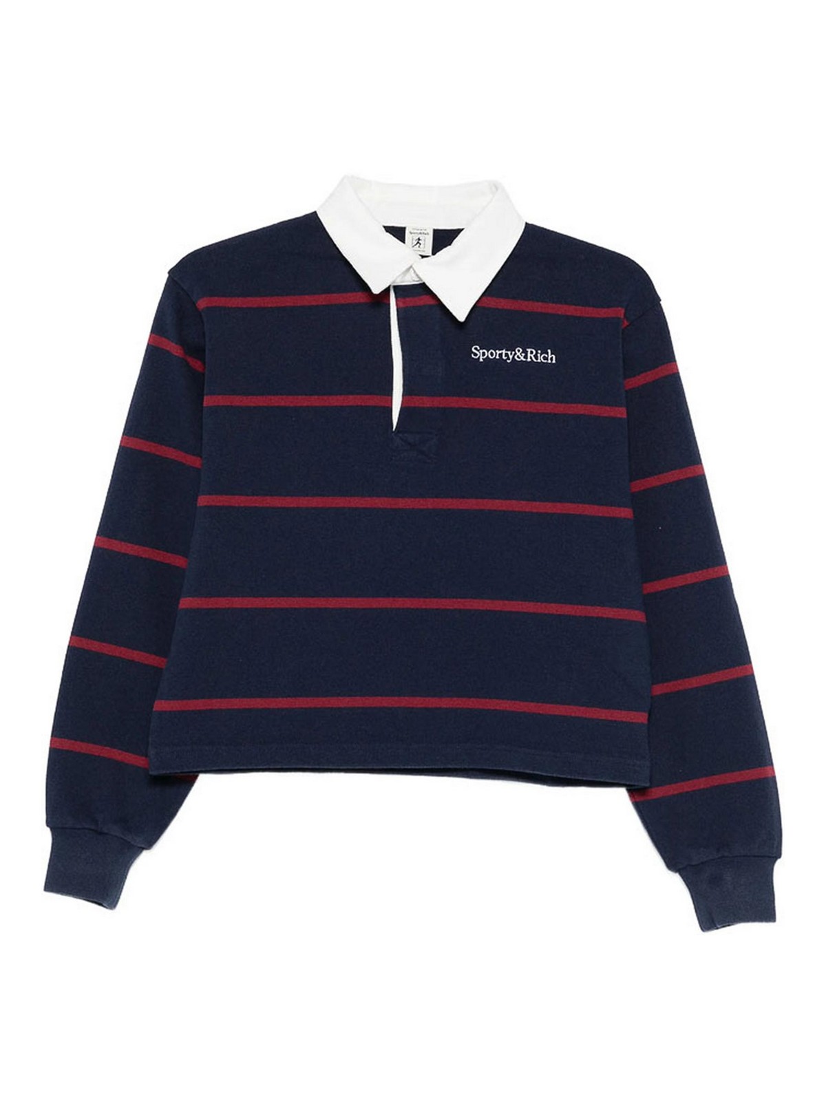 Sporty & Rich Striped Polo Top