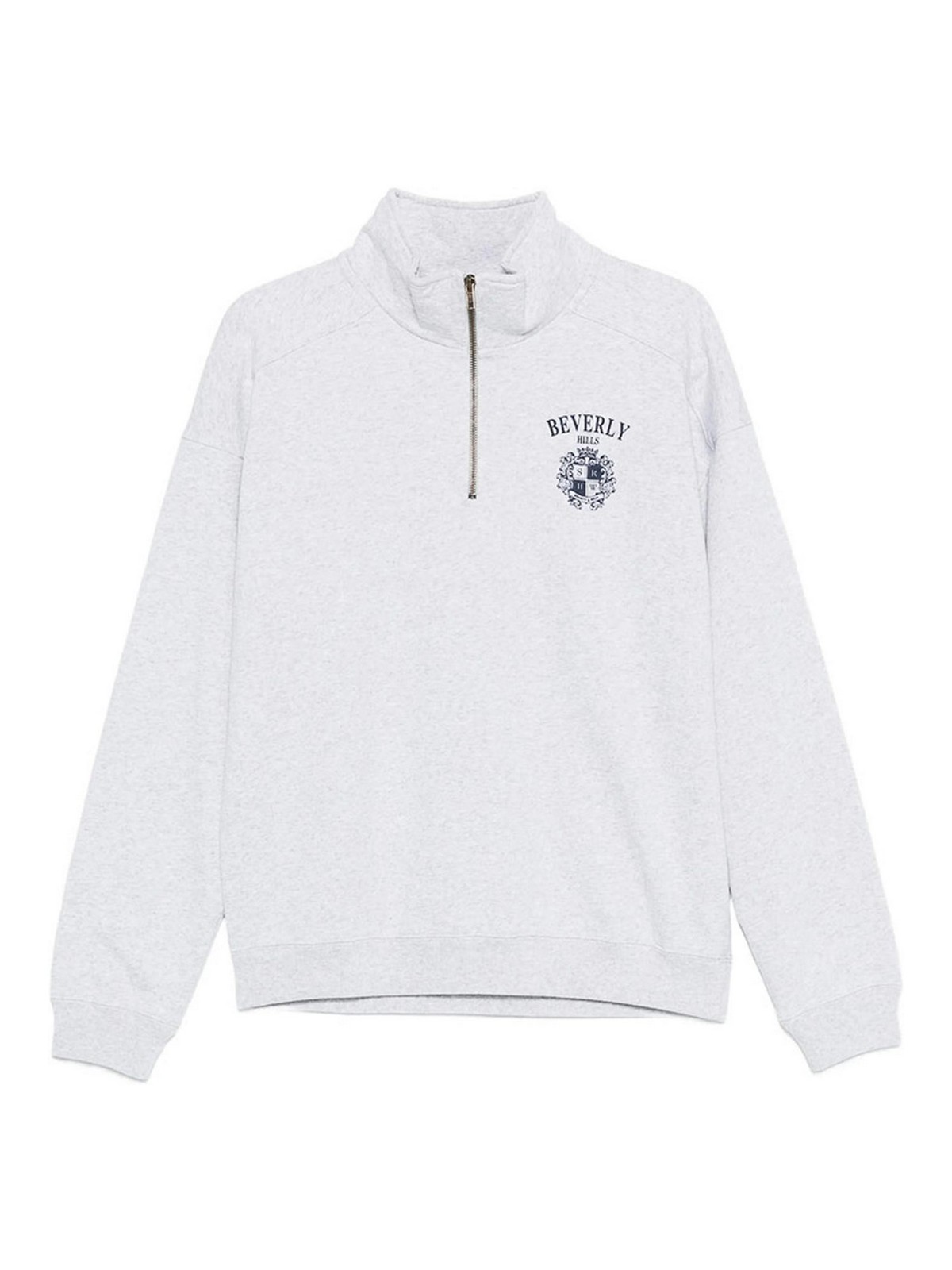 Sporty & Rich Quarter-zip Pinted Sweatshirt