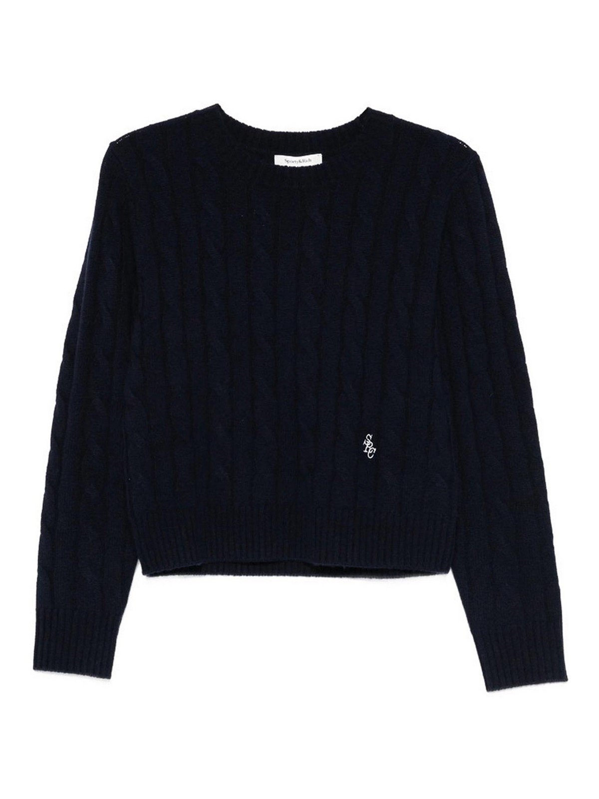 Sporty & Rich Pull Col Rond - Bleu