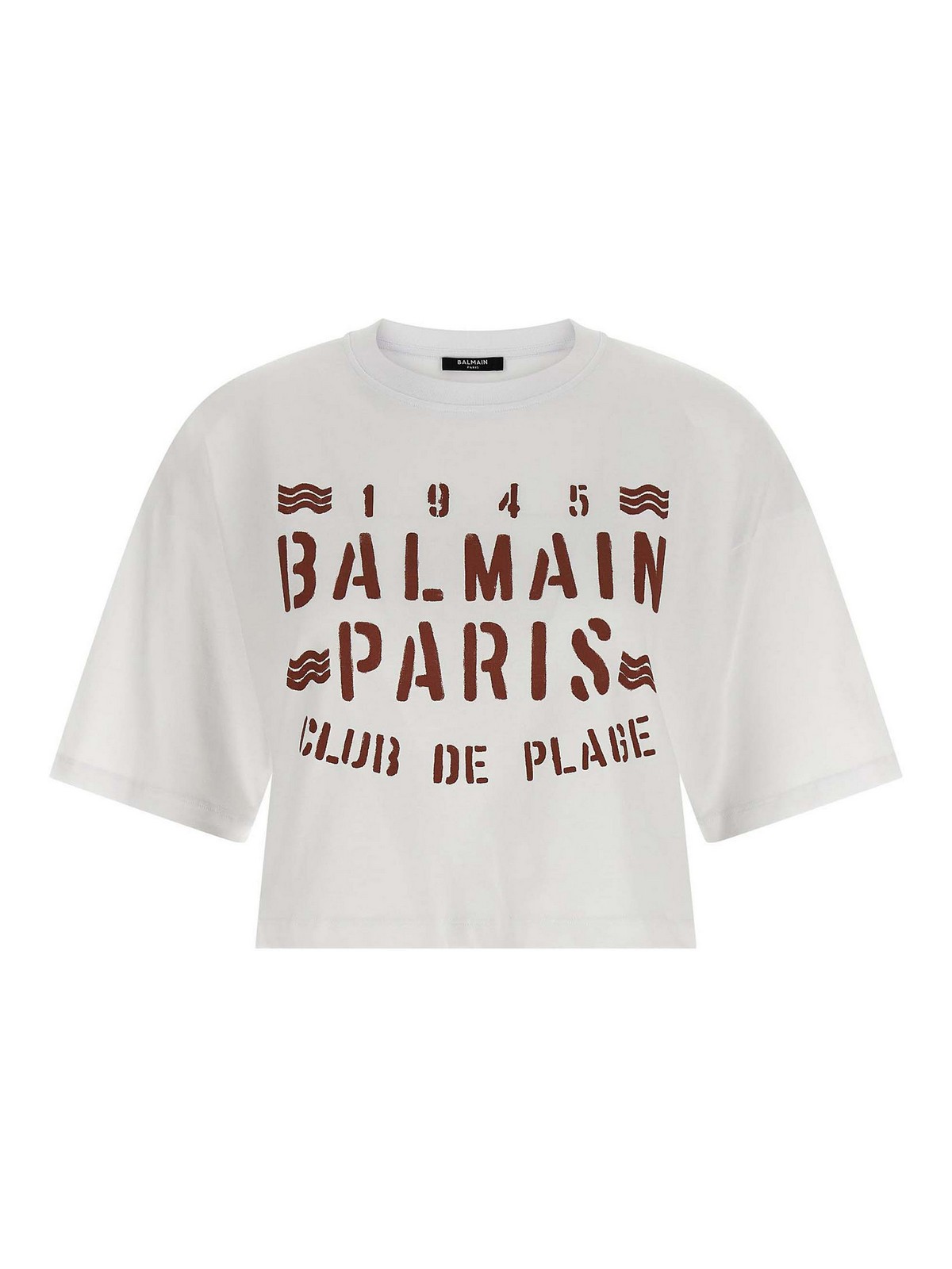 Balmain Print T-shirt In White