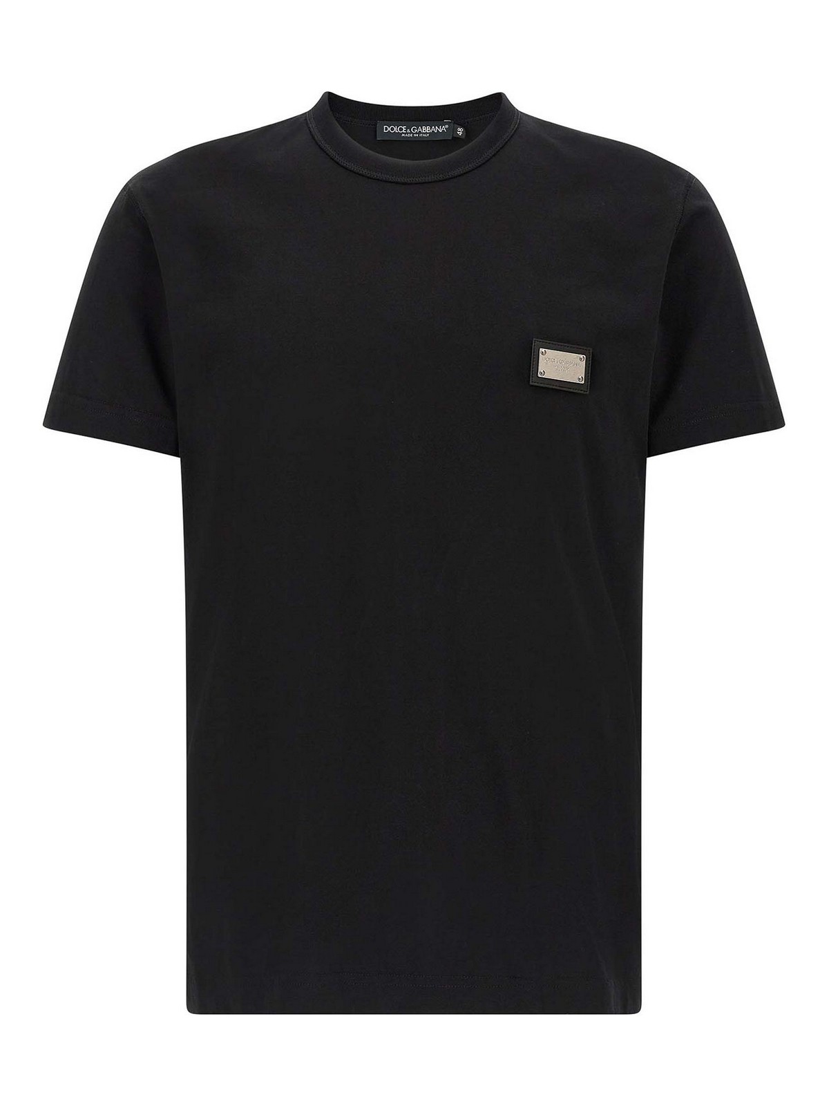 T-shirt con targhetta con logo
