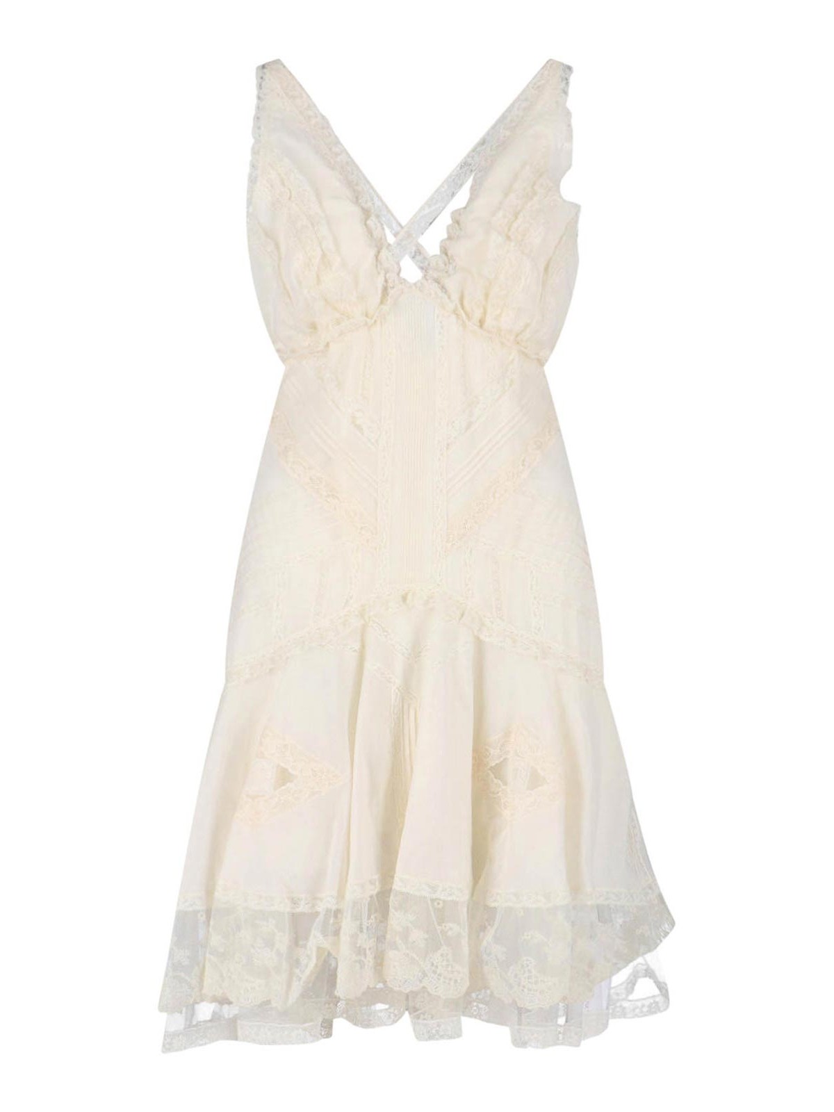 Vestito Midi In Mussola Di Cotone