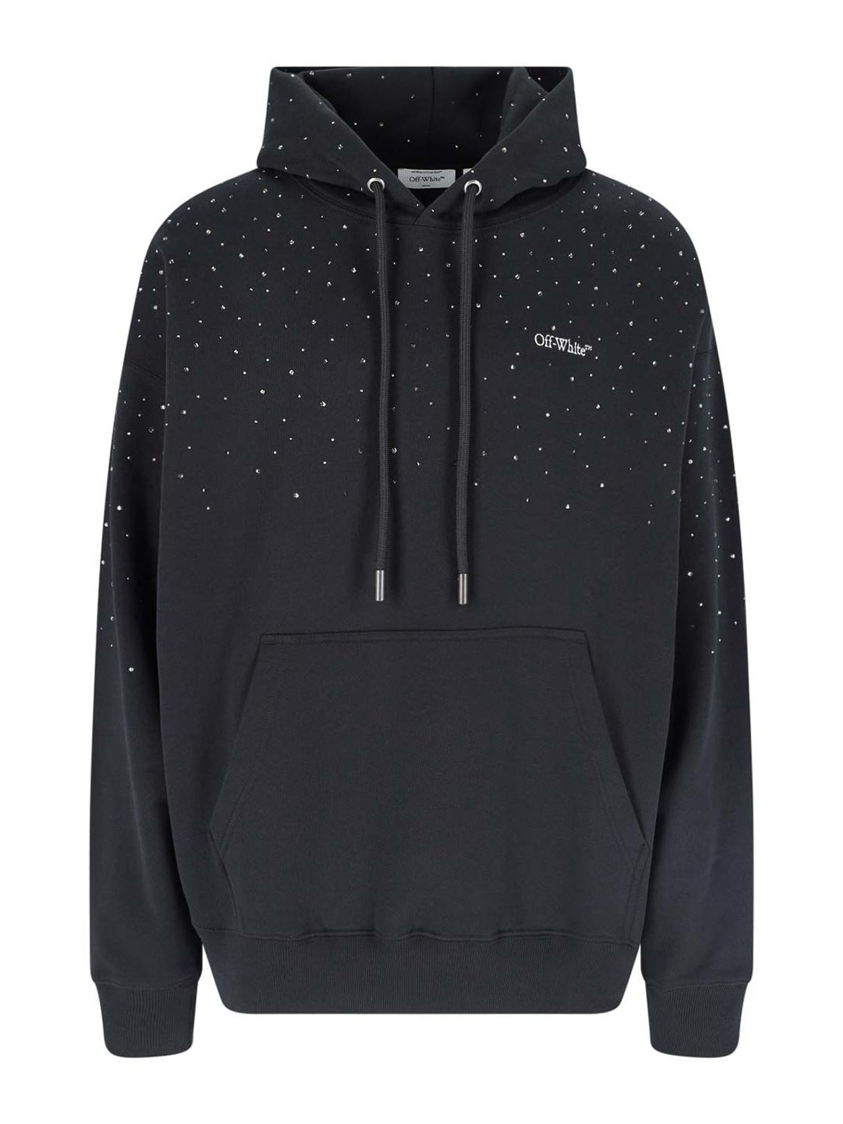 Off-White Felpa Logo Con Cristalli