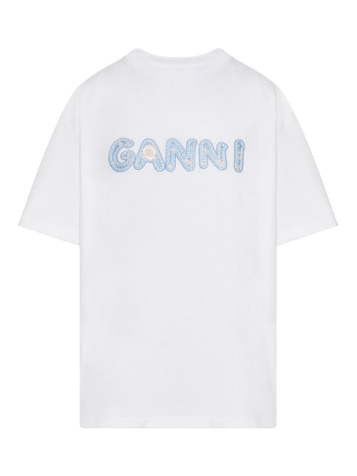 T-shirt in cotone con logo frontale