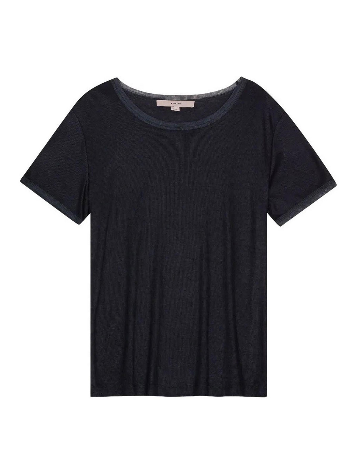 T-shirt con bordo in rete
