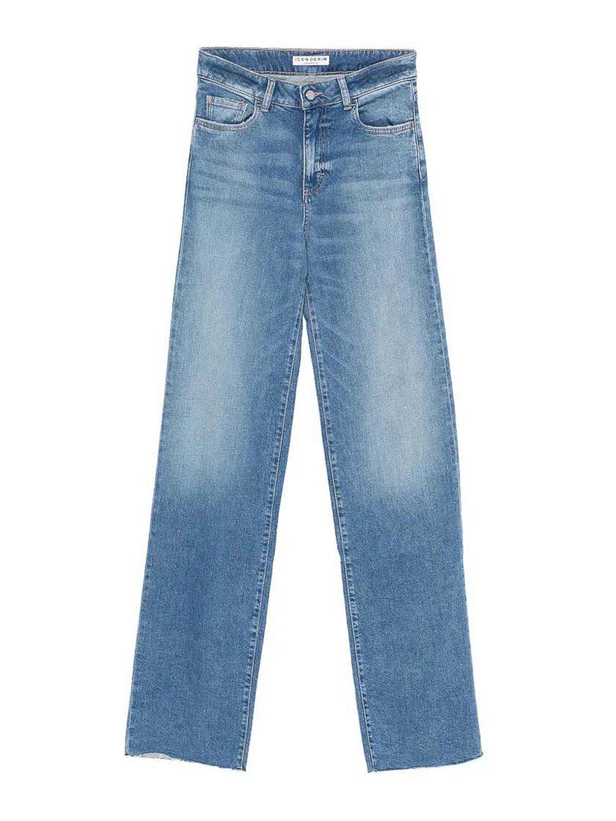 Icon Denim Jeans Joia a gamba larga