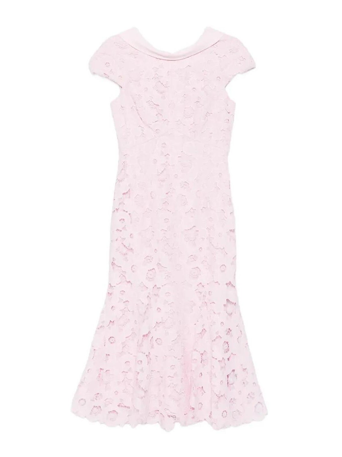 Vestito midi con scollatura in pizzo