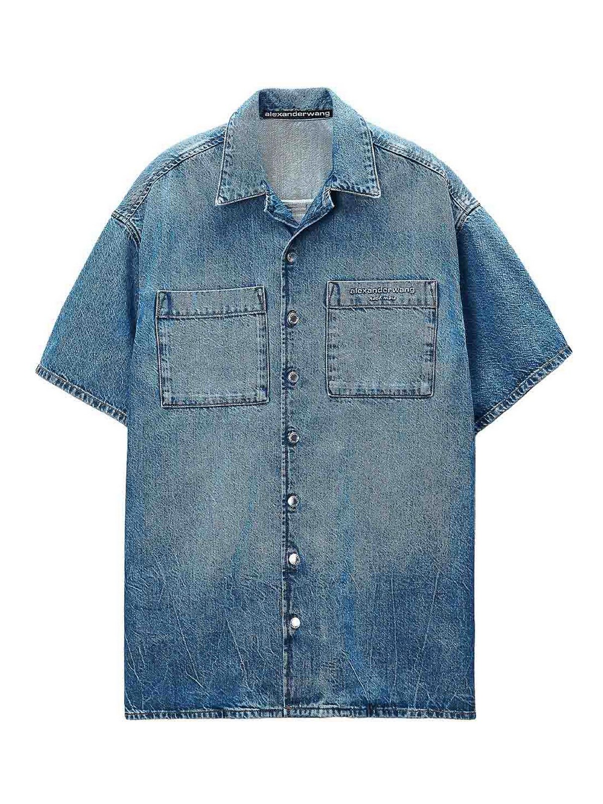Vestito camicia di jeans squadrato