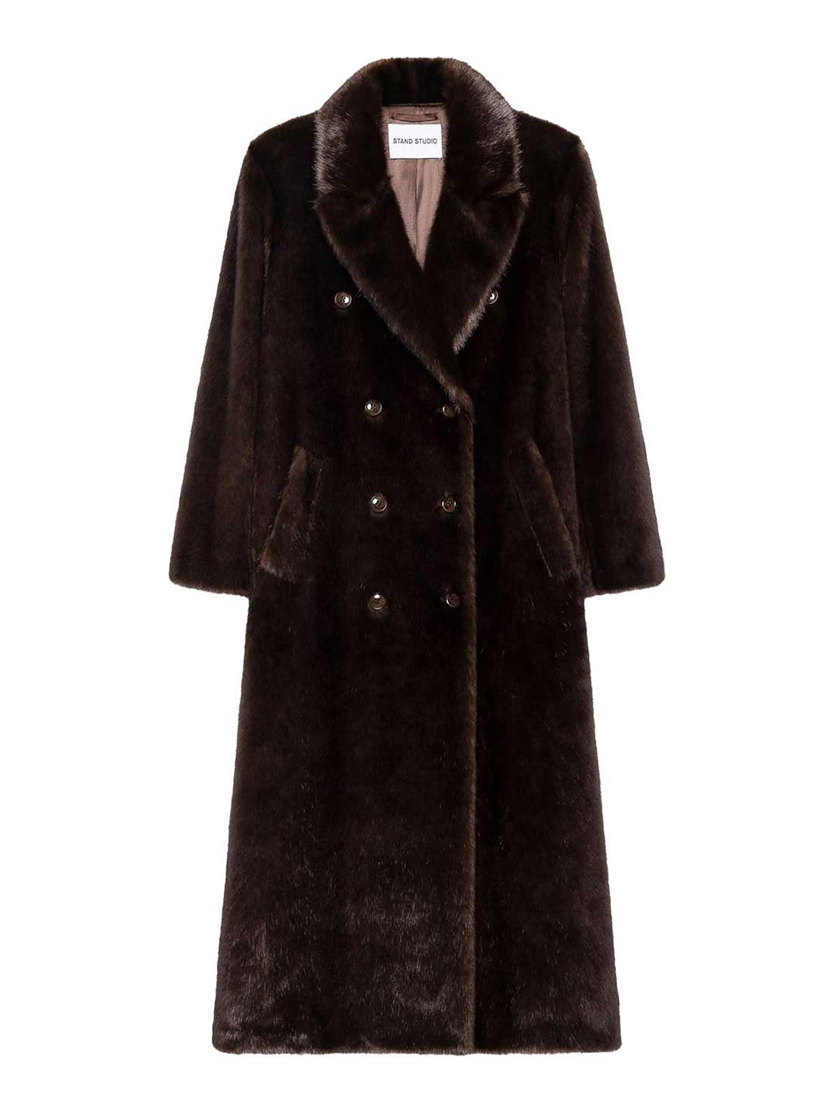 Cappotto lungo in pelliccia sintetica Harper