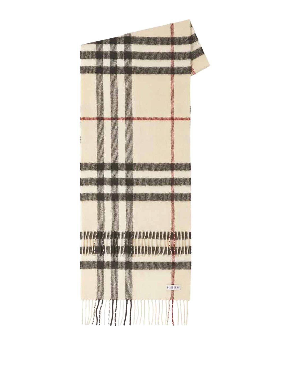 Sciarpa rettangolare in cashmere a quadri