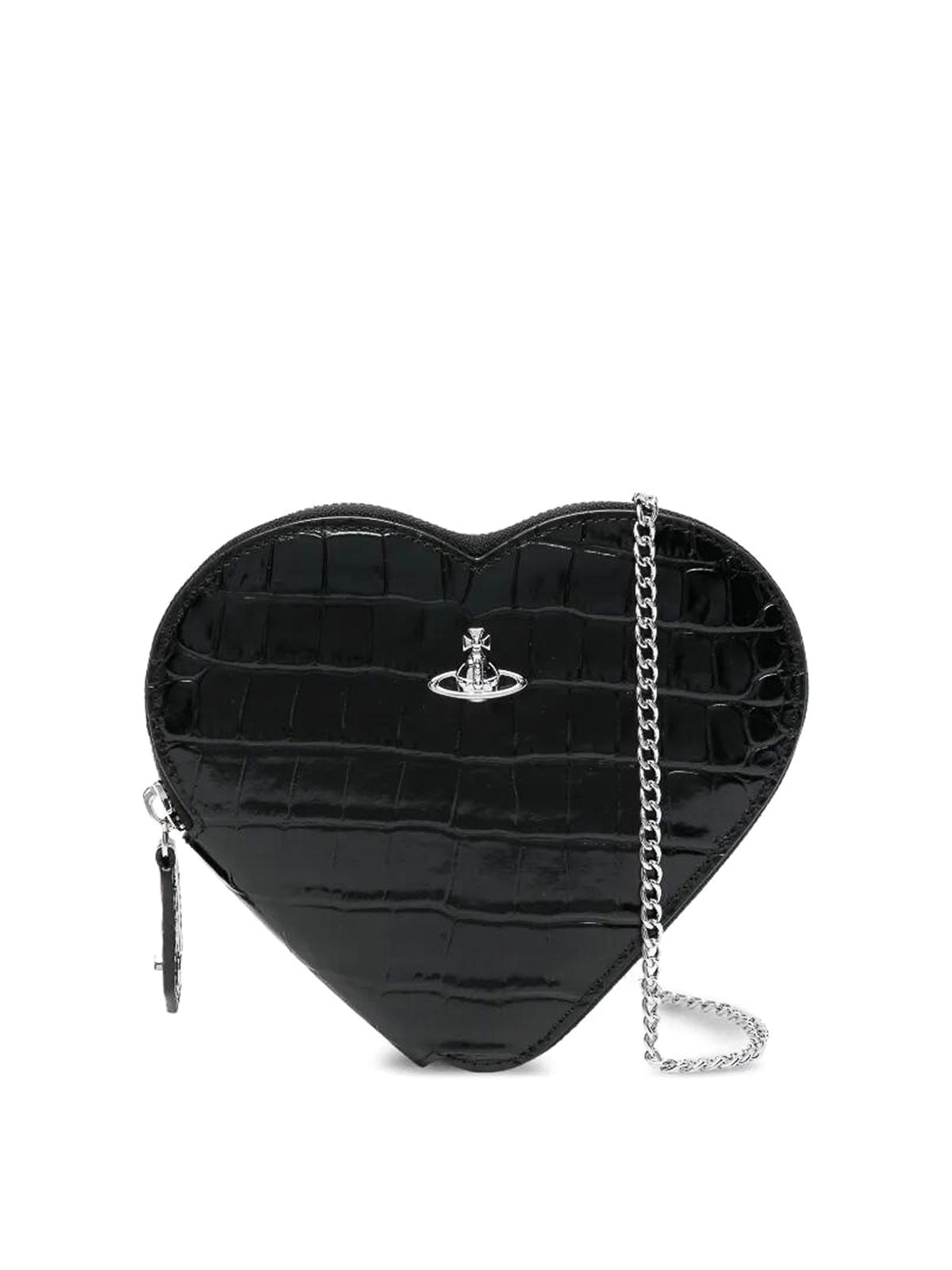 Borsa a tracolla effetto coccodrillo