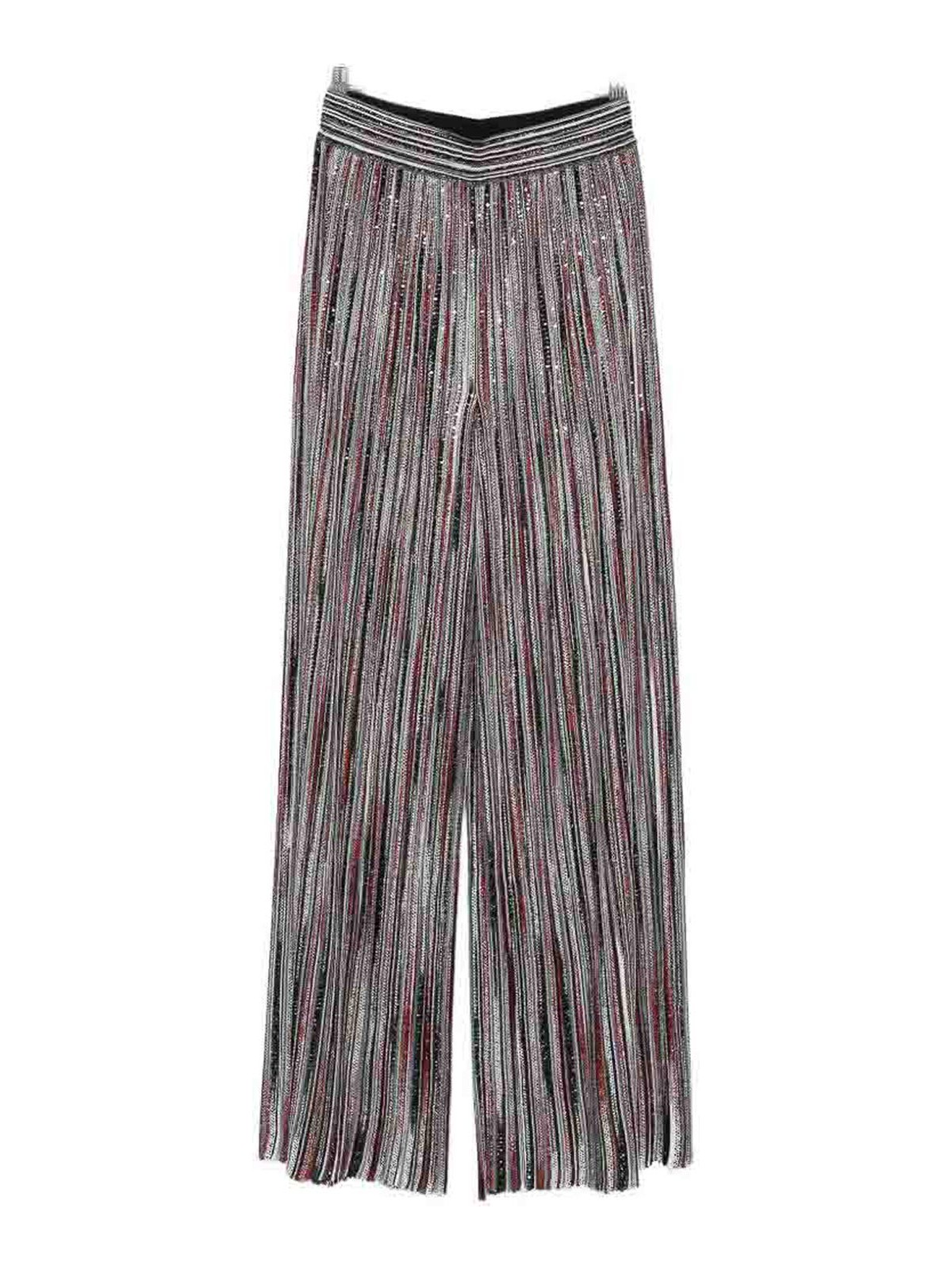 Pantaloni a gamba larga a righe