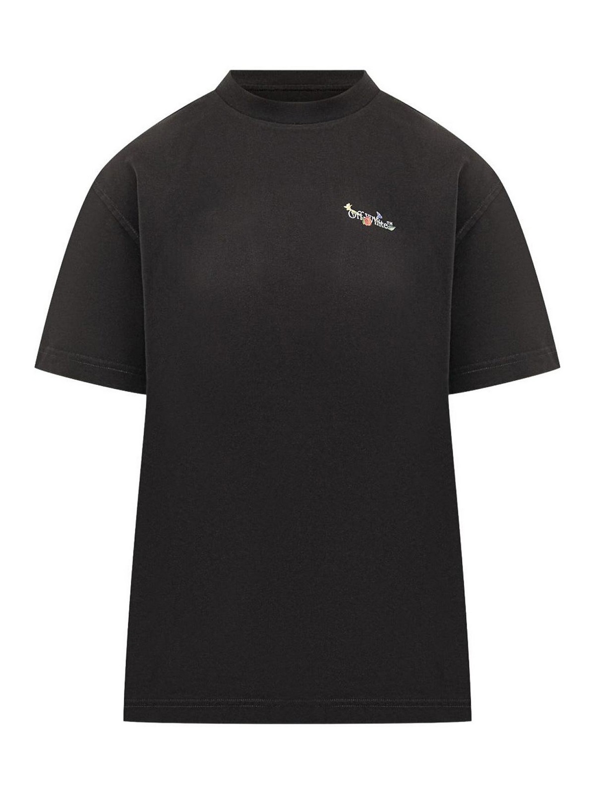 T-shirt in cotone con fiori di vetro Arrow