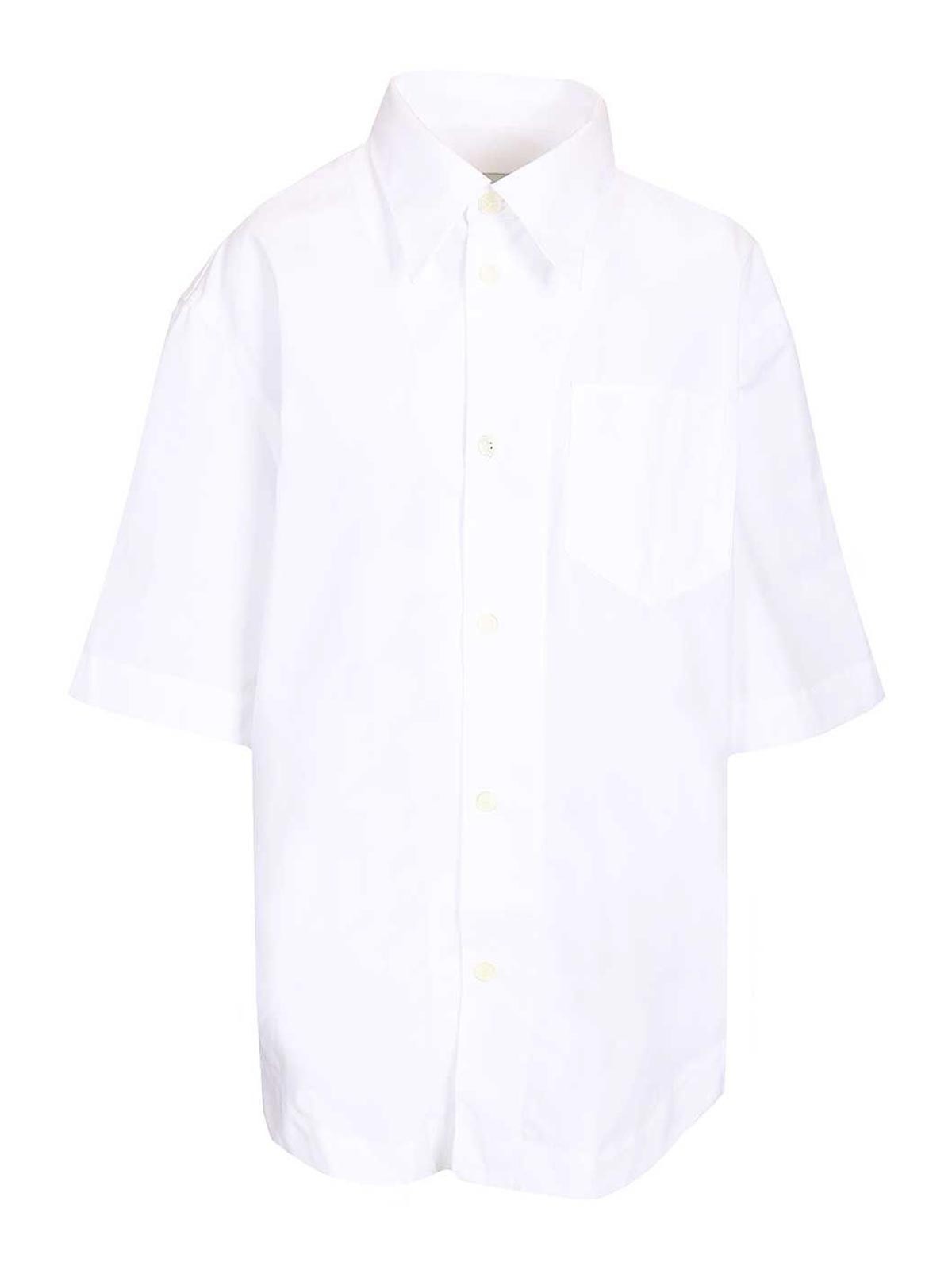 Camicia in popeline a maniche corte