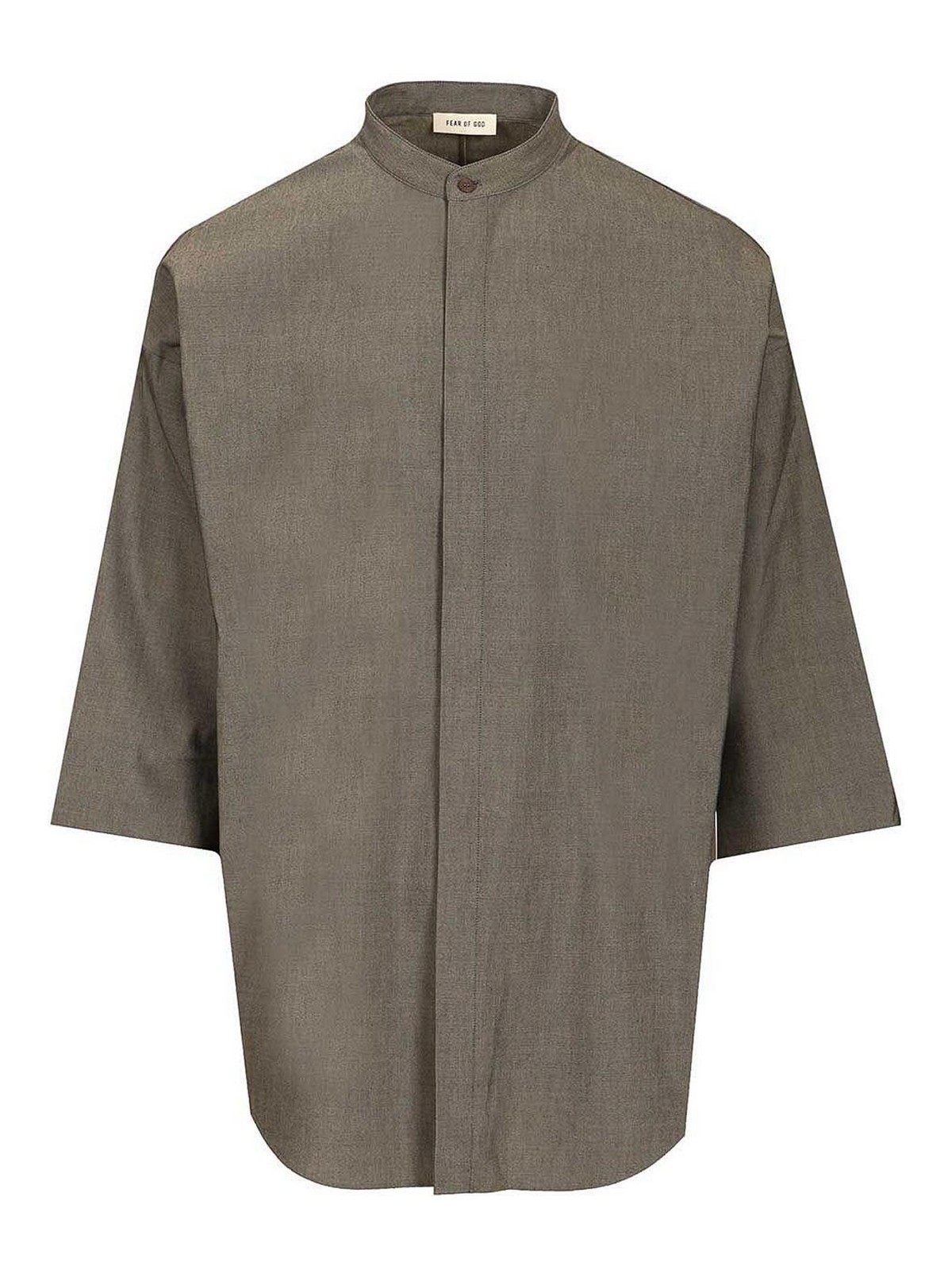 Camicia rilassata mandarino Ss