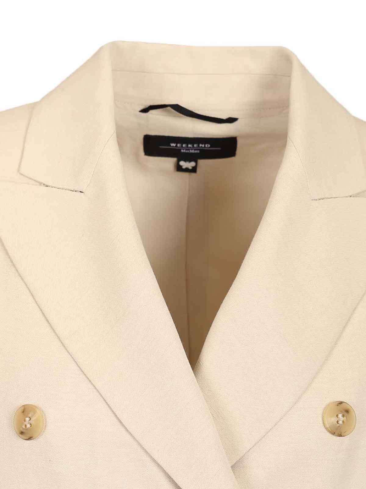 Weekend Max Mara Double-breasted Blazer In White