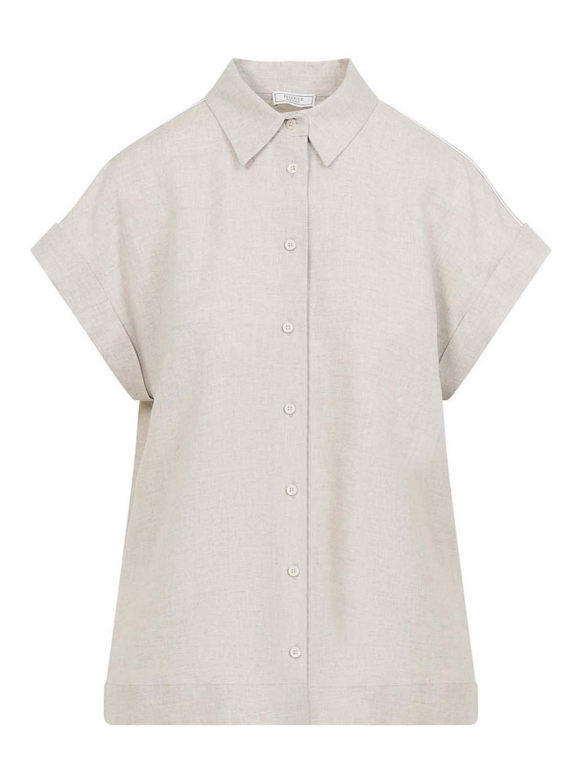 Camicia a maniche corte in lino