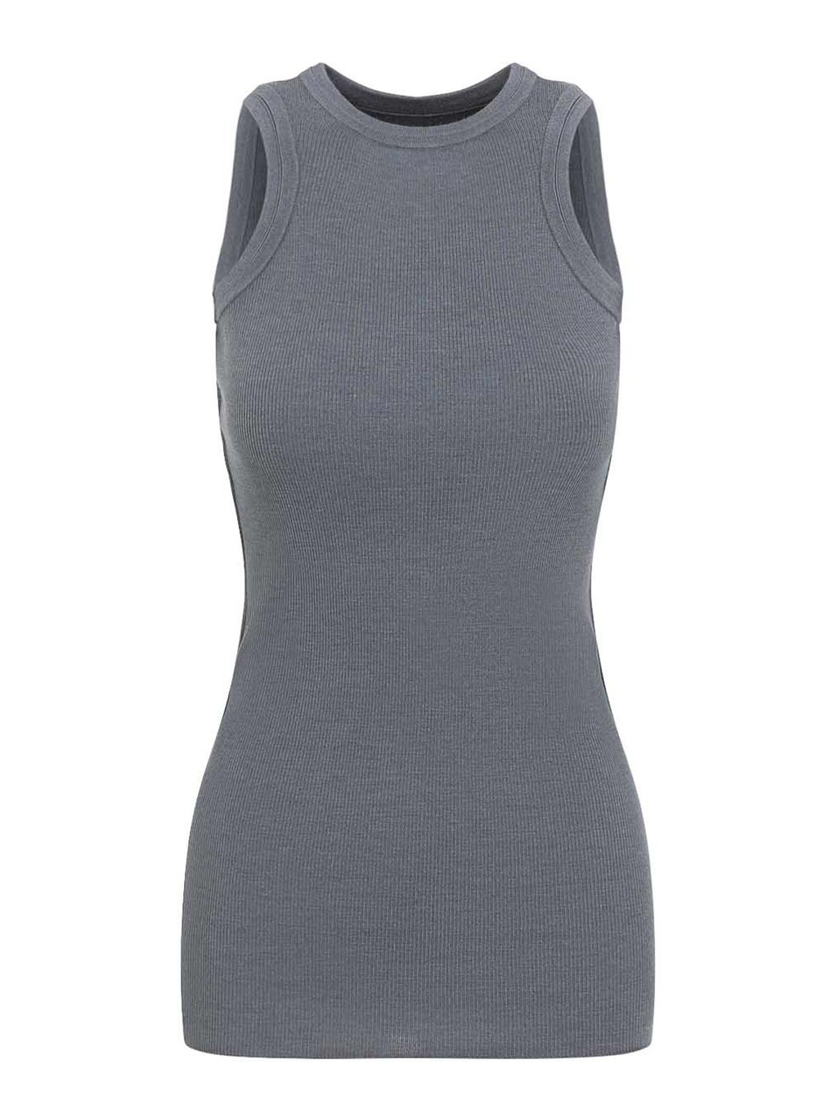 Phoebe Philo Ribbed Tank Top In Gray