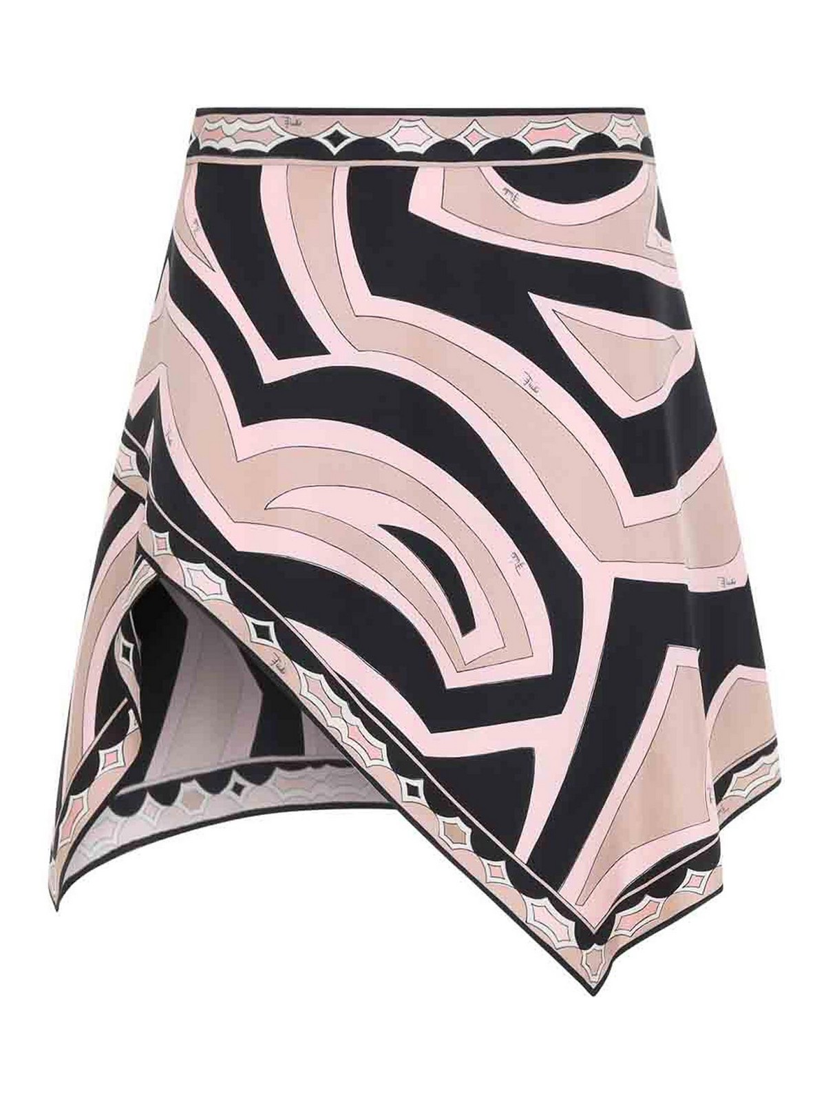 Minigonna in twill di seta