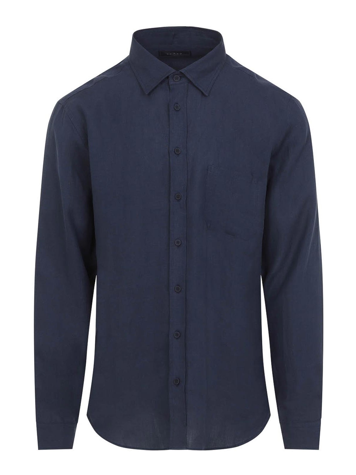 Sease Hemp Button Down Shirt In Blue