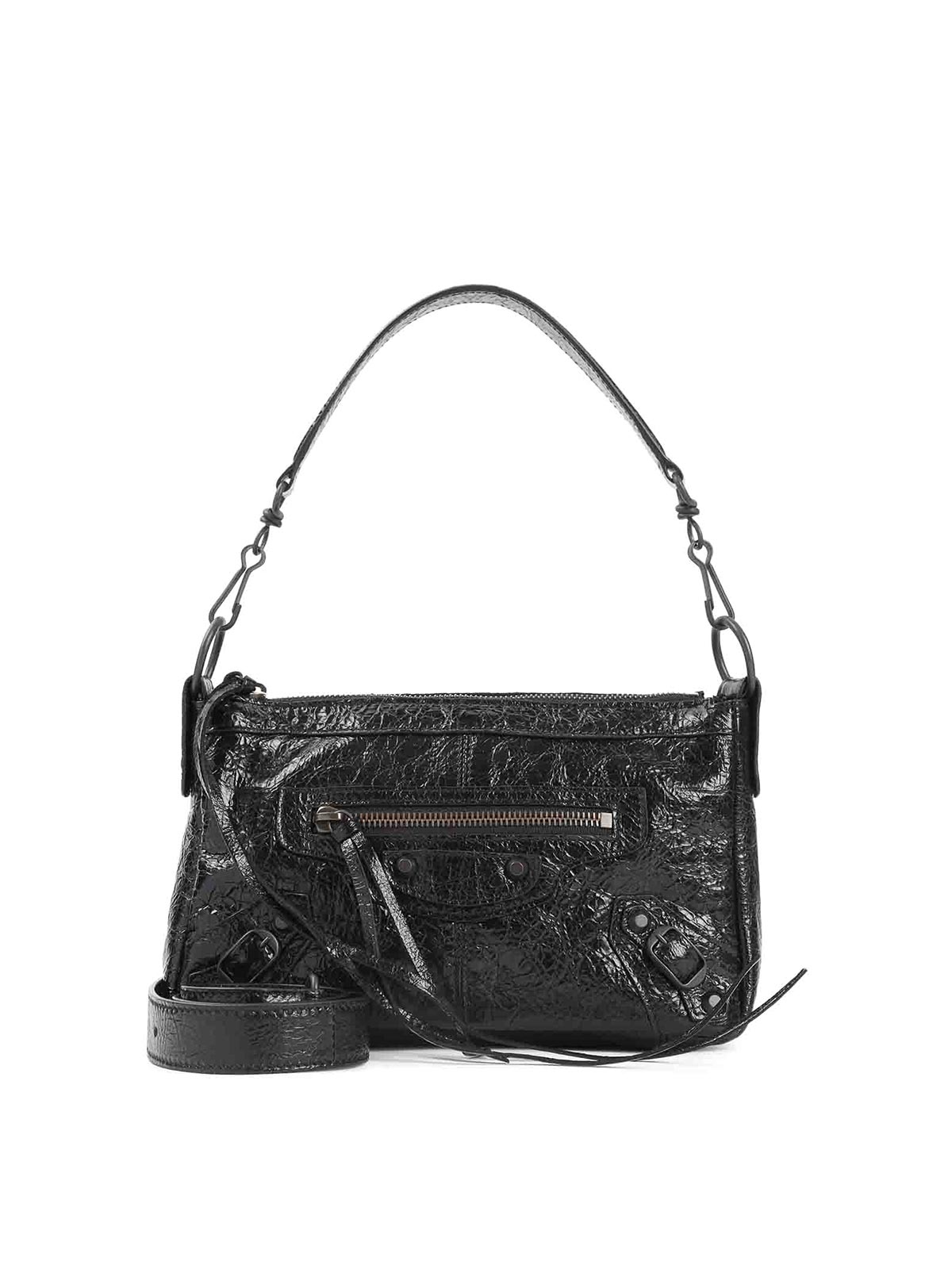 Balenciaga Le City Moto Shoulder Bag - Black|8661222ABEK1000