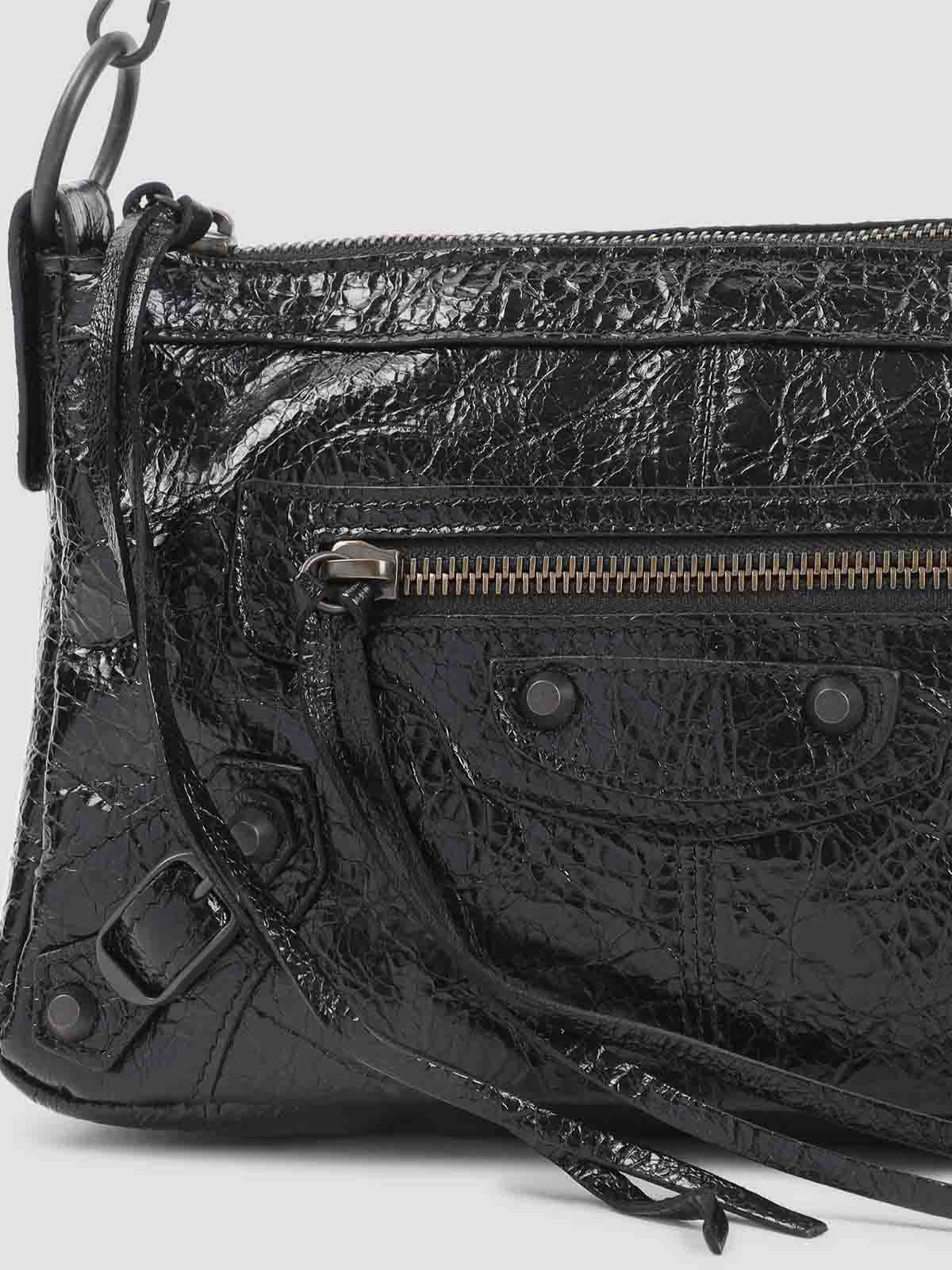 Balenciaga Le City Moto Shoulder Bag - Black|8661222ABEK1000