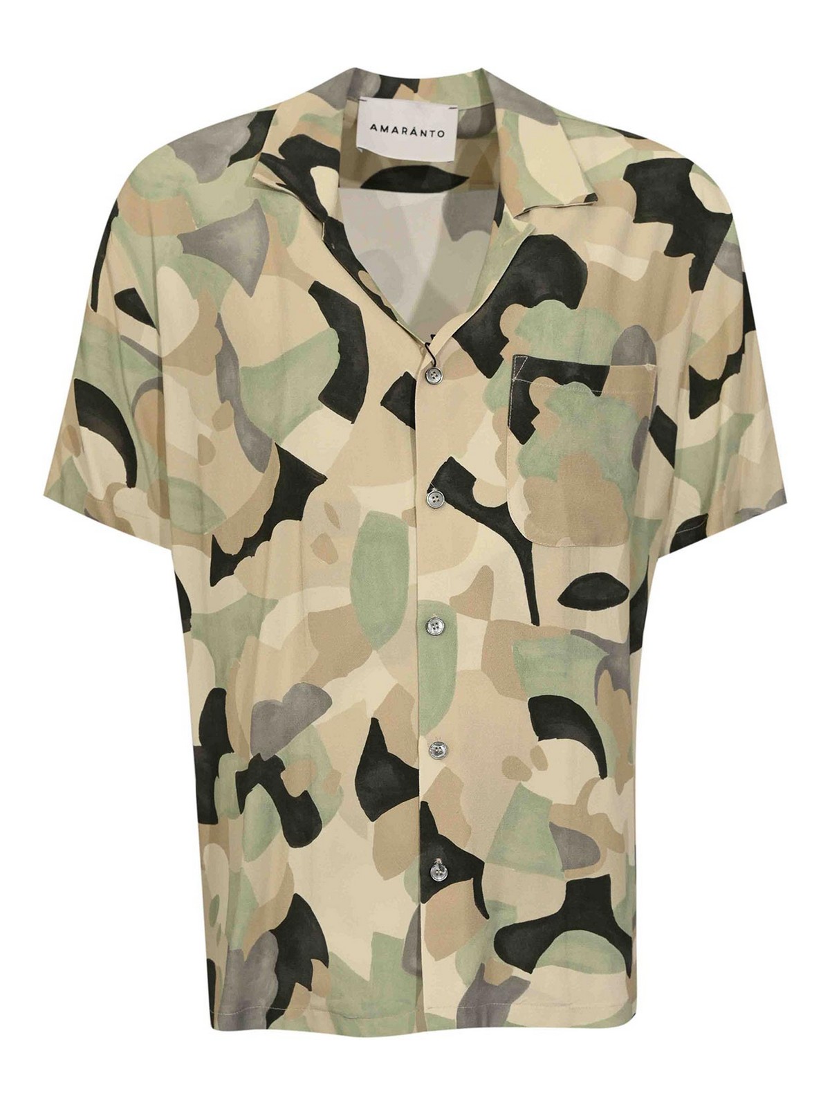 Amaranto Camicia A Maniche Corte