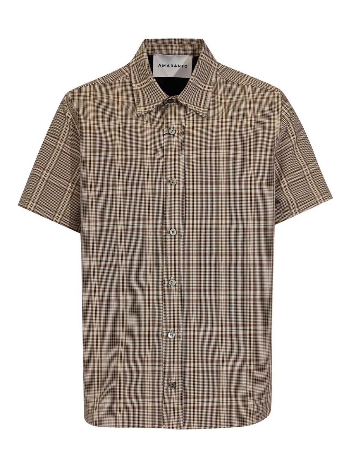 Camicia A Maniche Corte In Tessuto Check