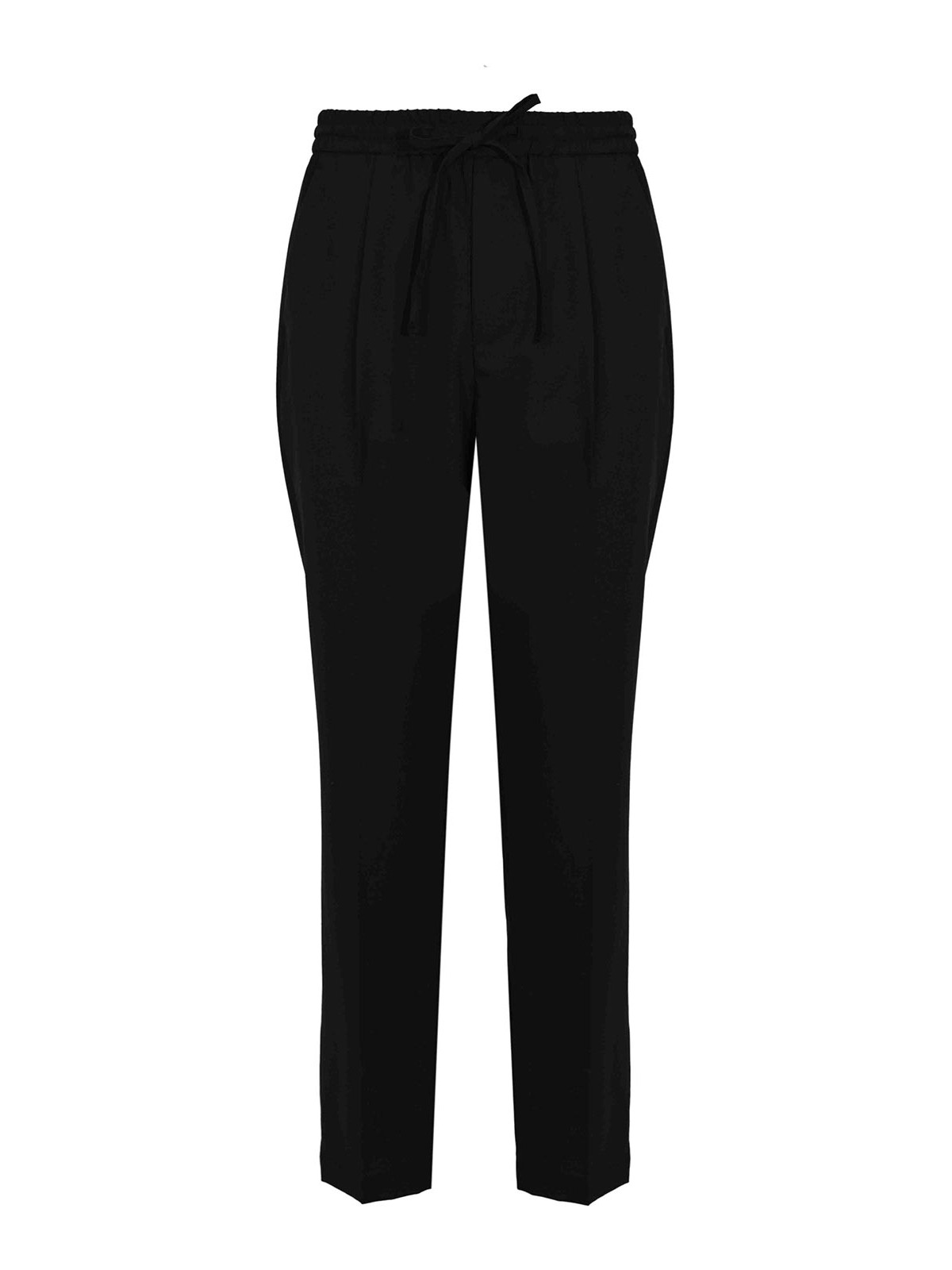 Pantalone Effetto Lino Con Coulisse