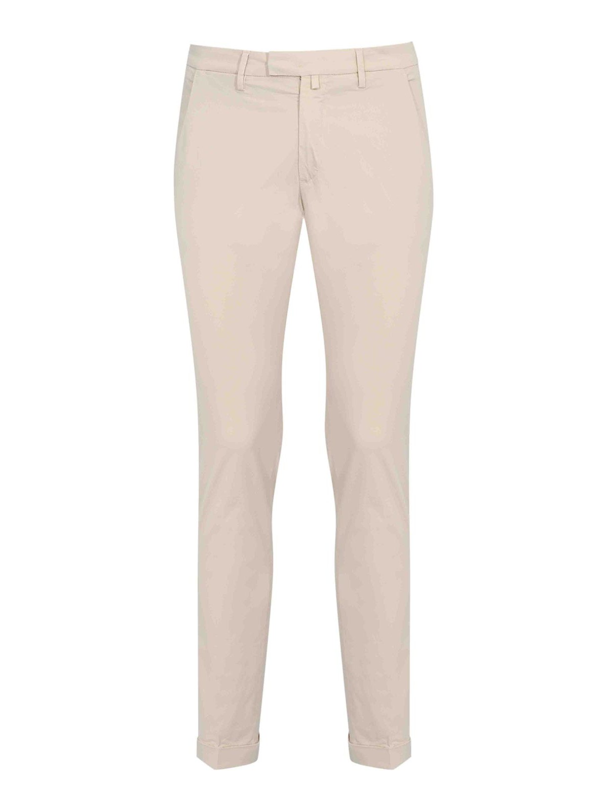 Pantalone In Raso Di Cotone Gesso