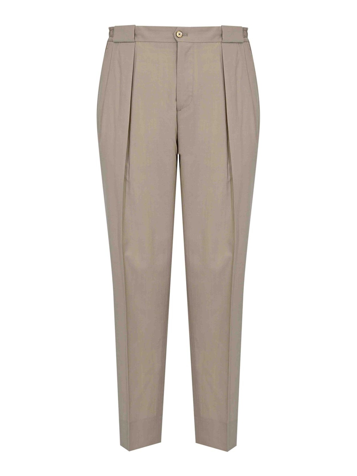 Pantaloni Portobellos In Fresco Lana Kaki