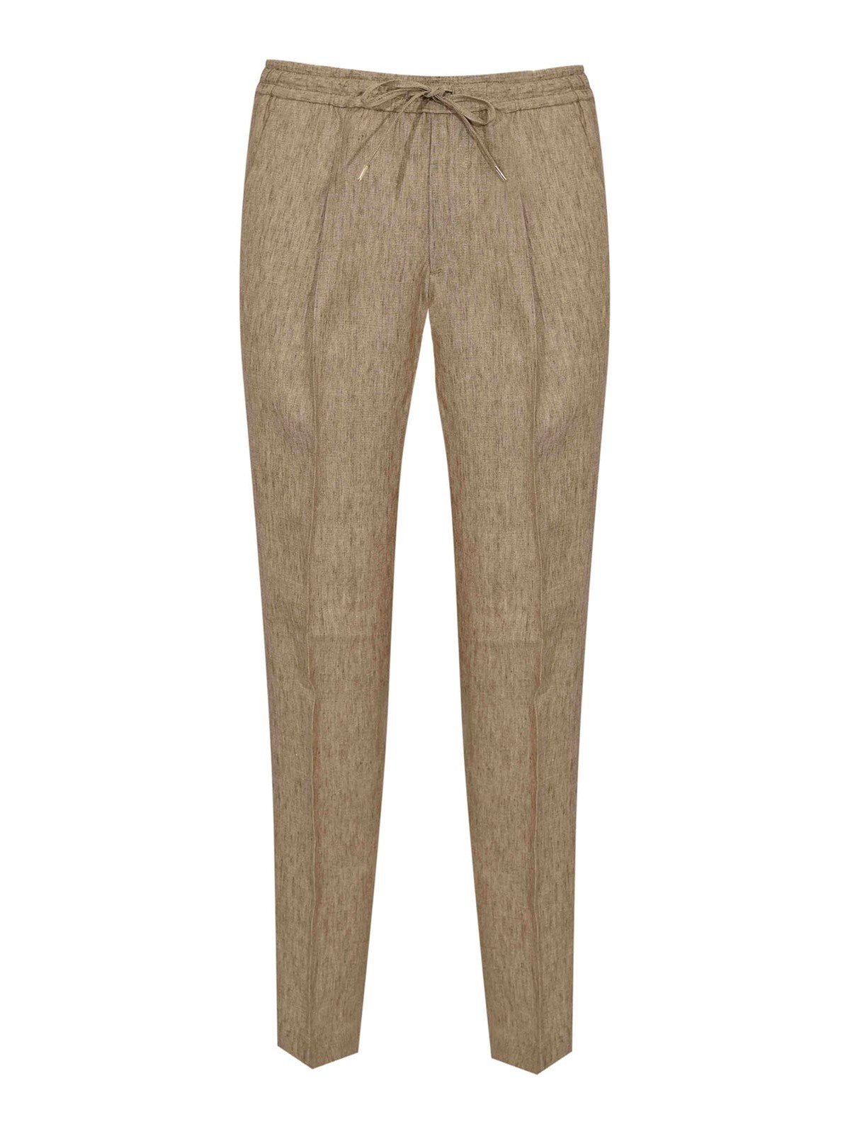 Pantalone Wimbledons In Lino Tabacco