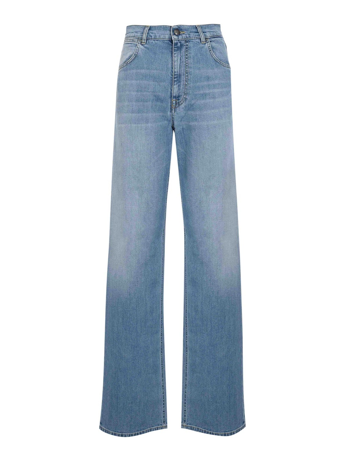 Jeans Flare In Denim Di Cotone E Lyocell
